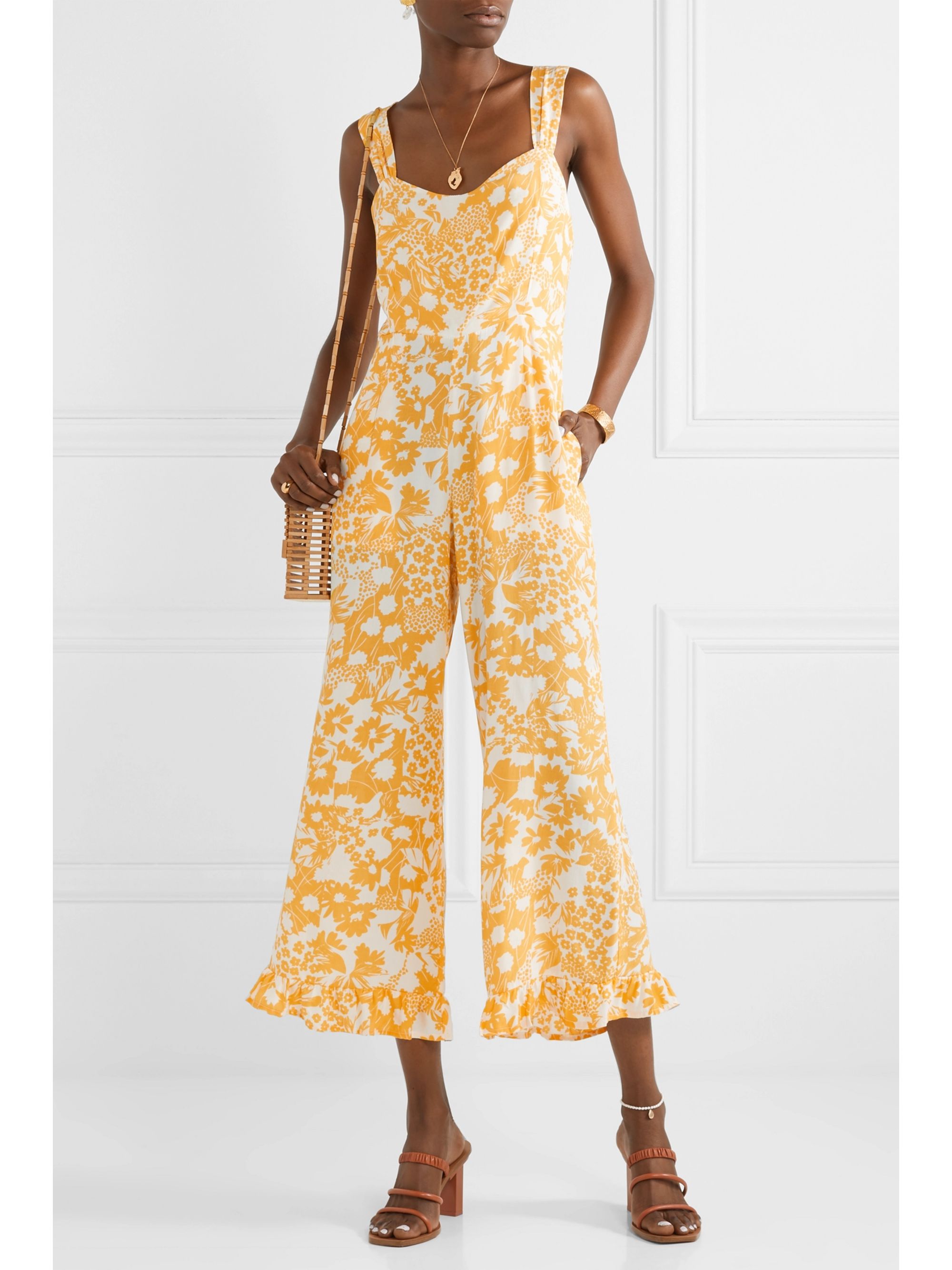 faithfull the brand yellow jumpsuit
