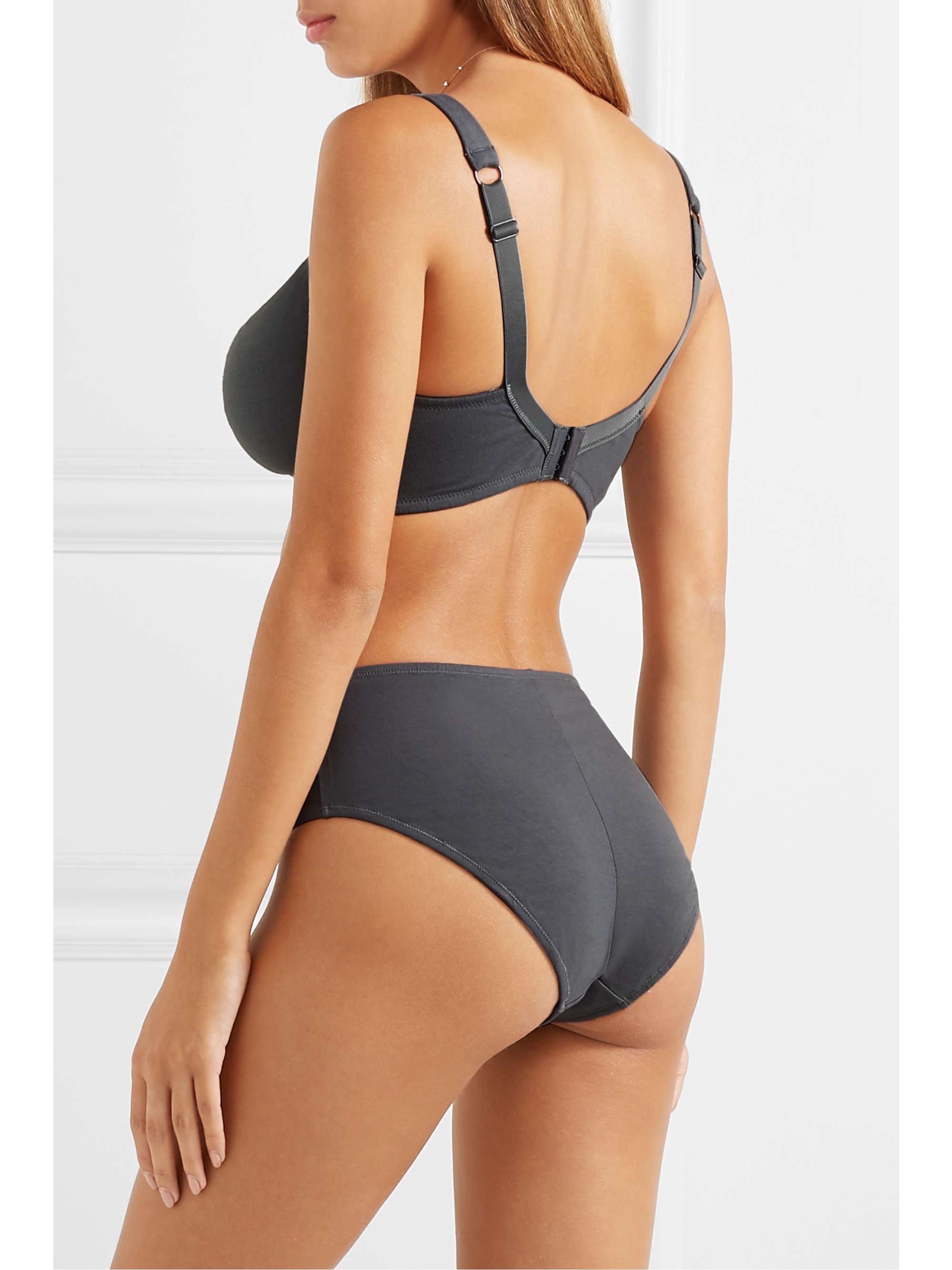 LES GIRLS LES BOYS Stretch-cotton jersey soft-cup bra