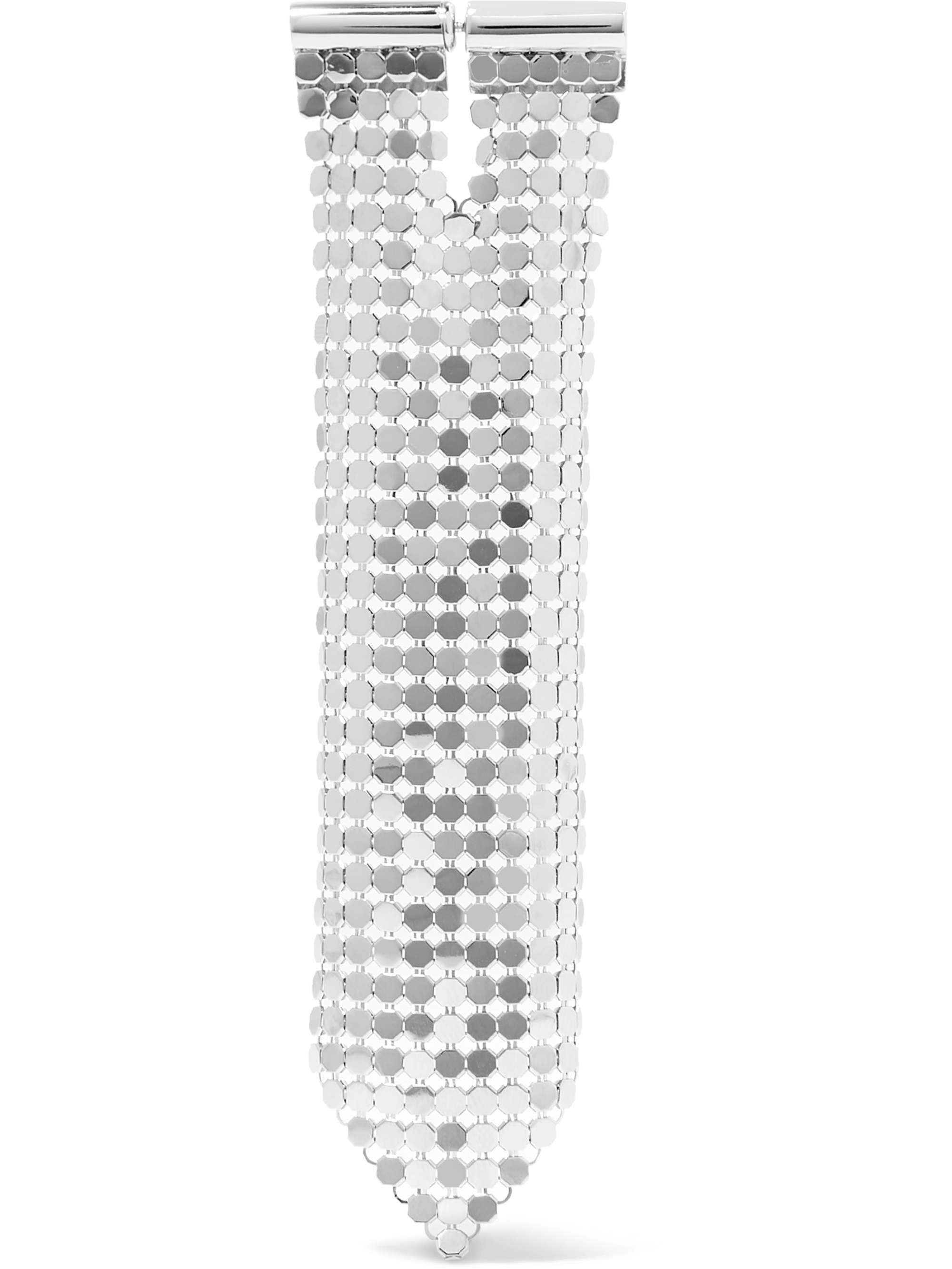 RABANNE Silver-tone chainmail earring