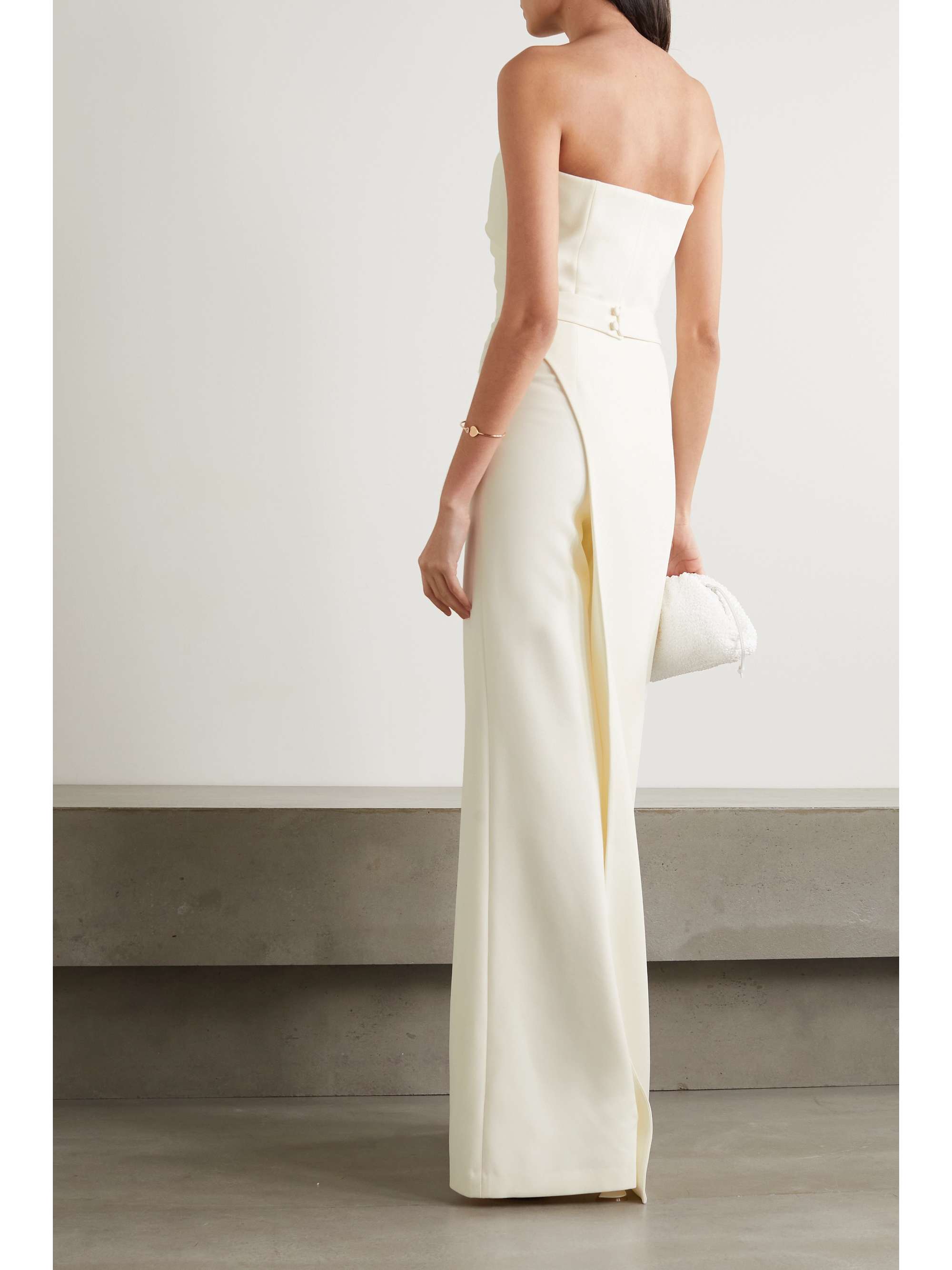 SAFIYAA Layered strapless crepe jumpsuit
