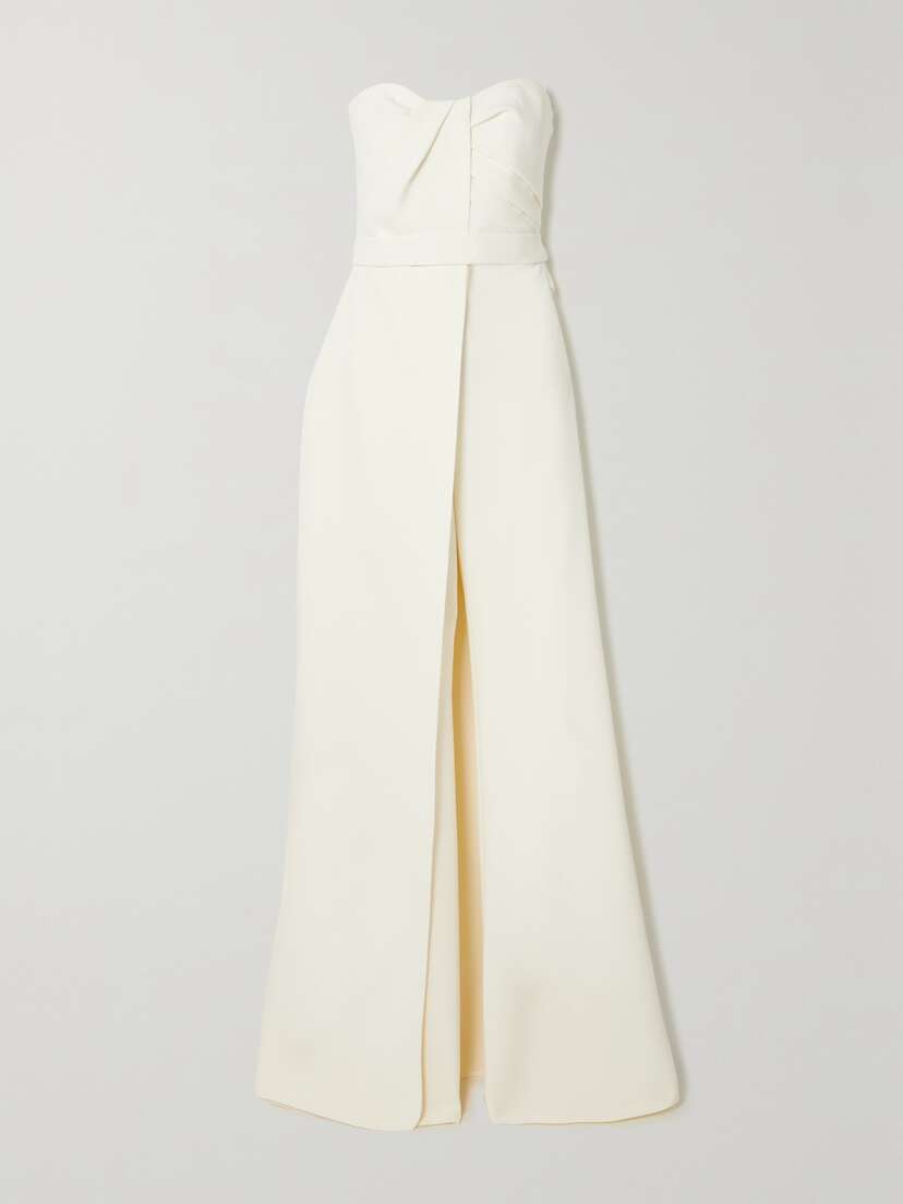 Safiyaa Layered Strapless Crepe Jumpsuit