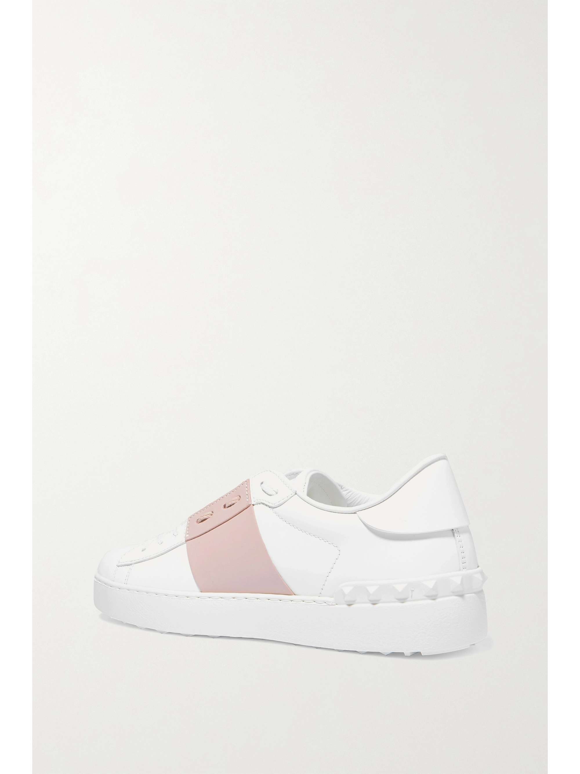 VALENTINO GARAVANI Open two-tone leather sneakers | NET-A-PORTER