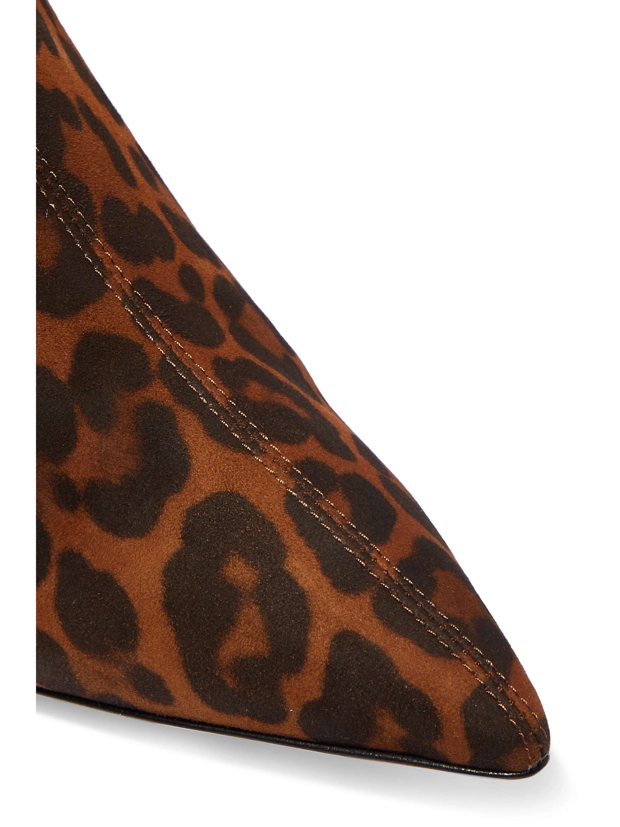 AQUAZZURA Saint Honoré 85 leopard-print suede sock boots