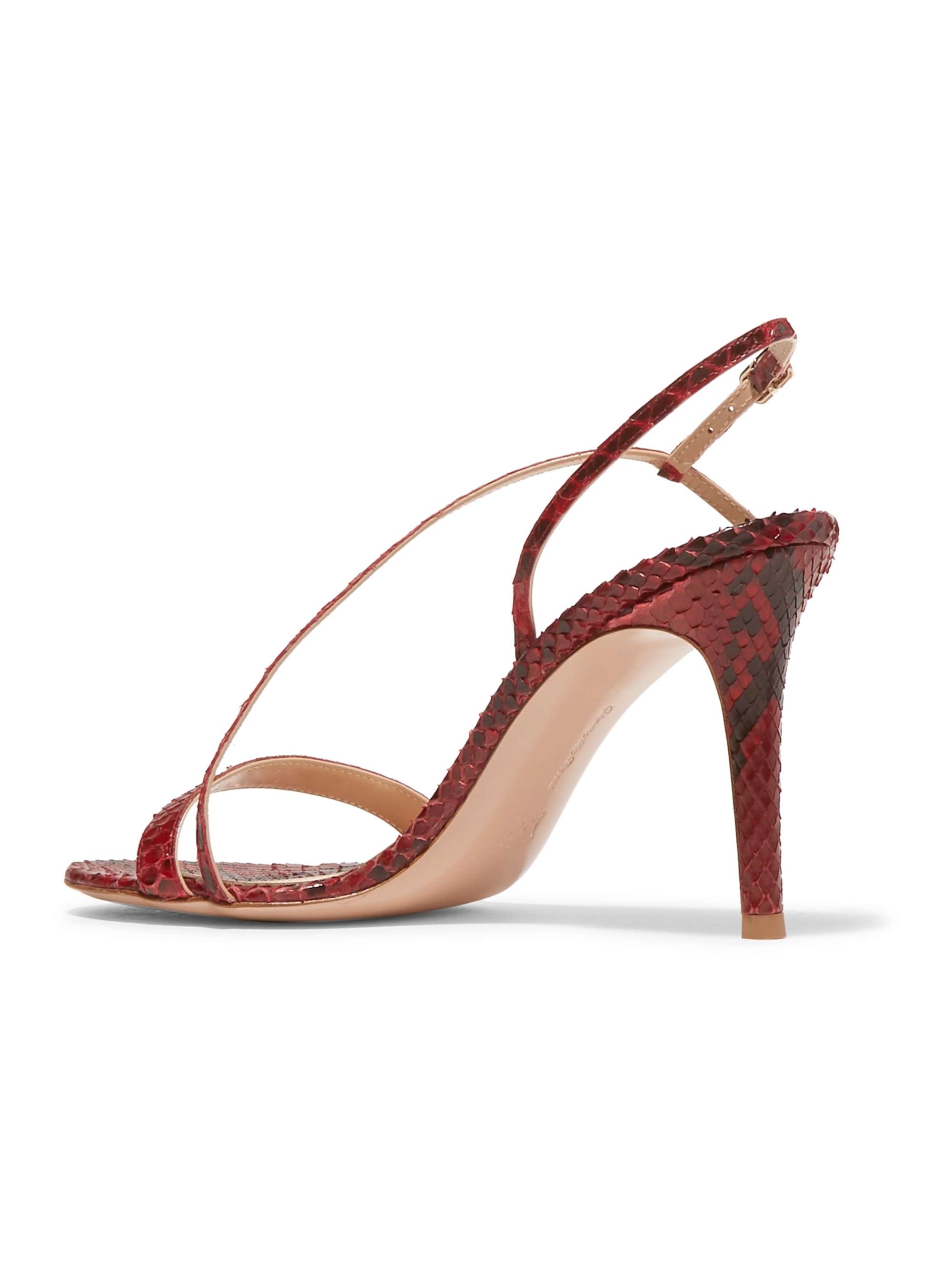 GIANVITO ROSSI 85 python slingback sandals