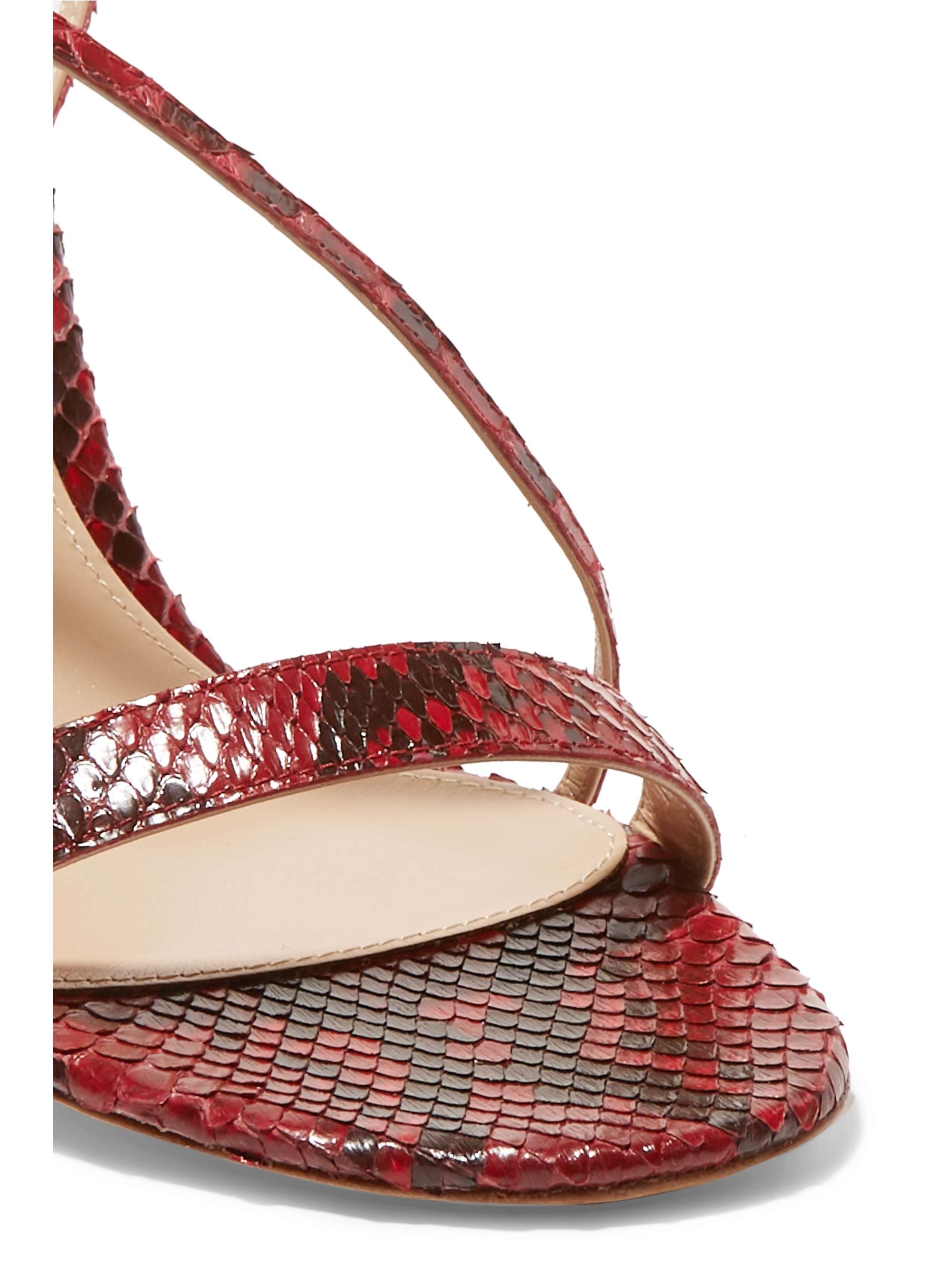 GIANVITO ROSSI 85 python slingback sandals