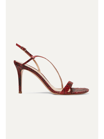GIANVITO ROSSI 85 python slingback sandals