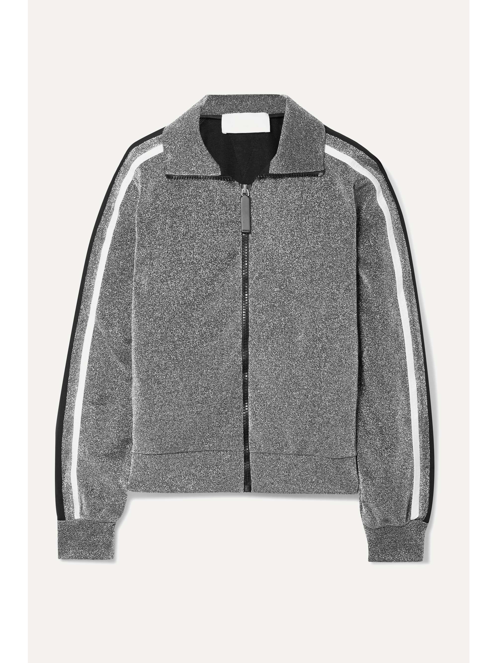 NO KA'OI Attitude striped metallic jersey track jacket