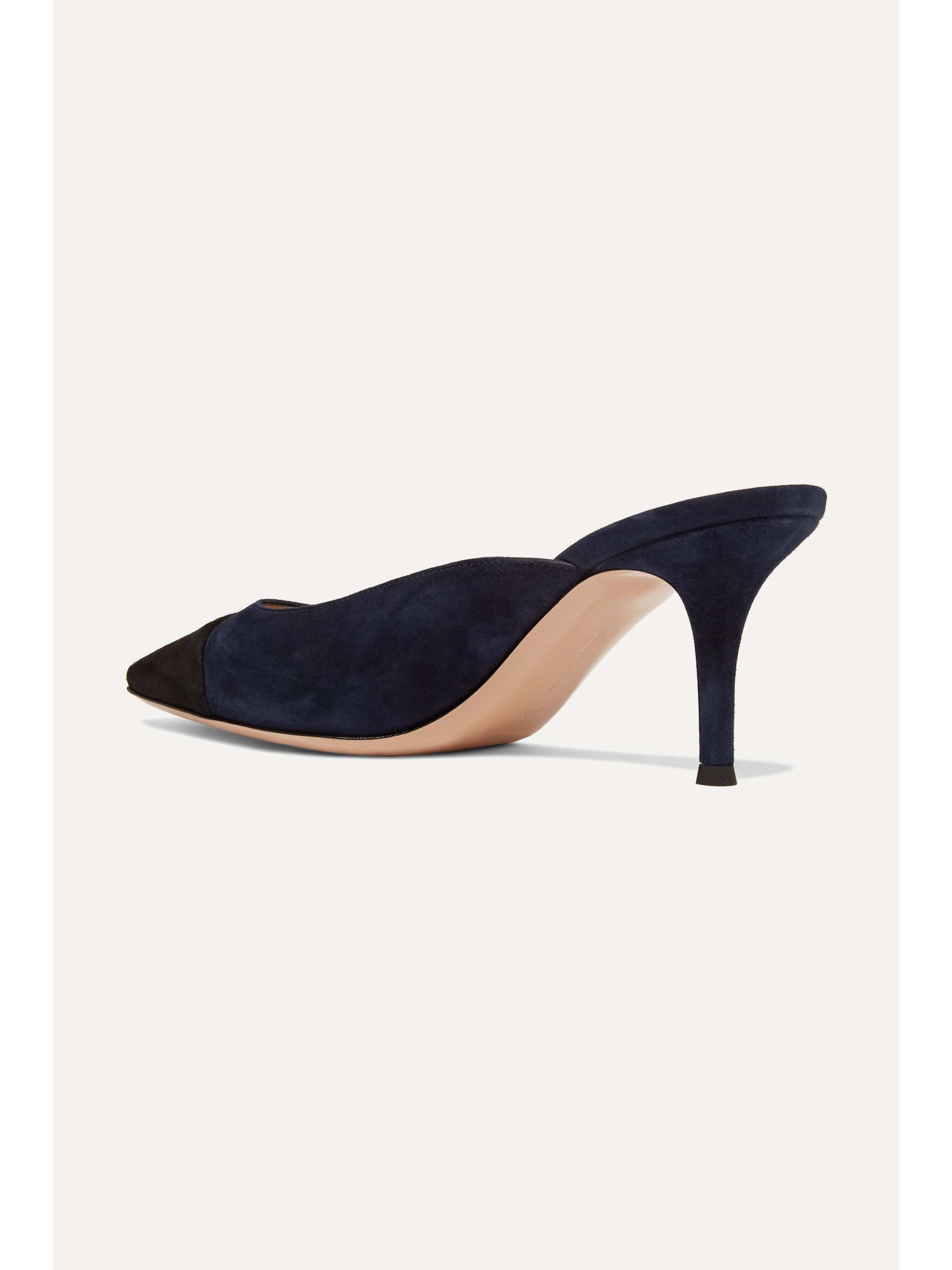 GIANVITO ROSSI Lucy 70 two-tone leather mules