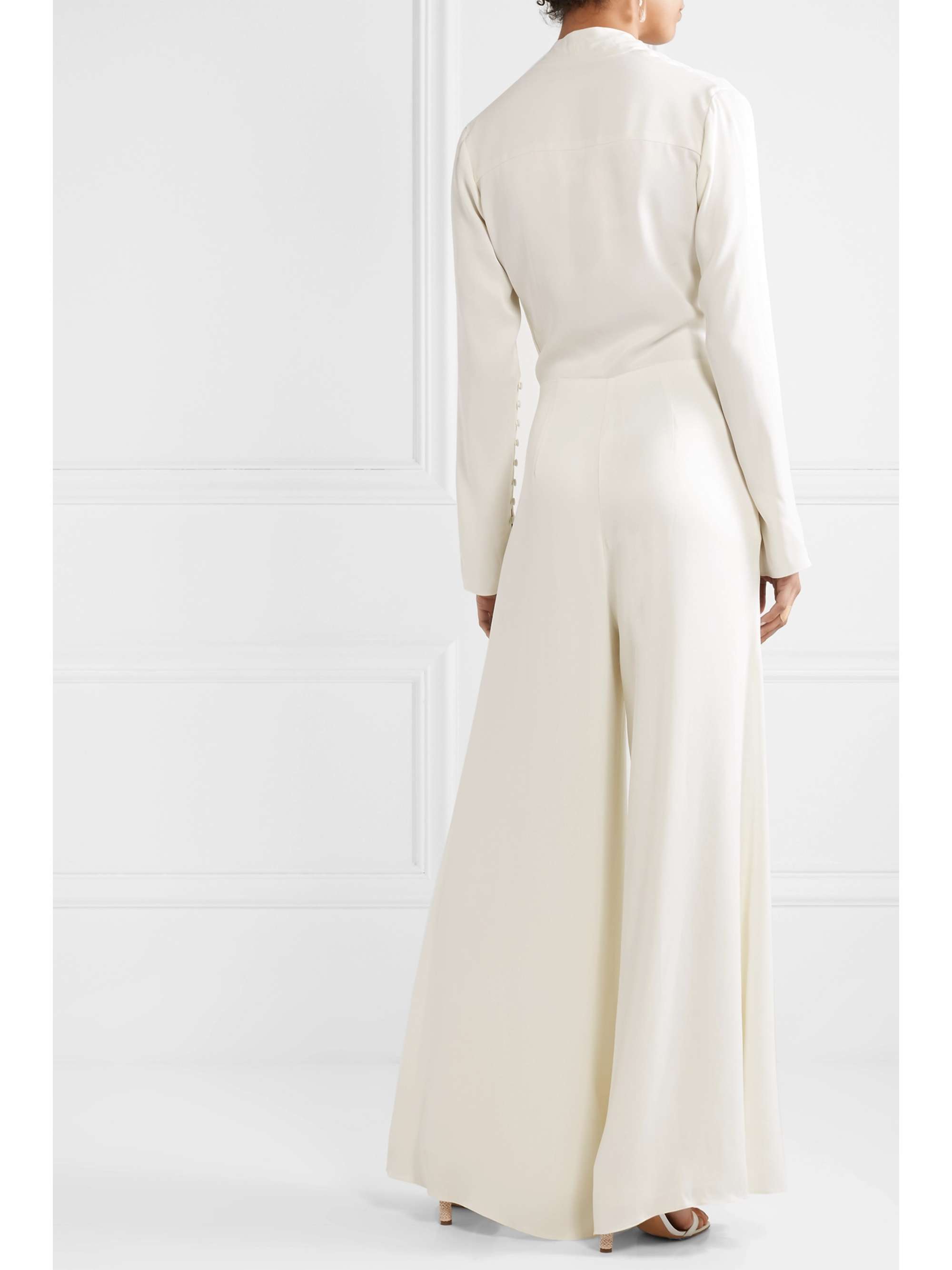 VANESSA COCCHIARO The Tina wrap-effect matte-satin jumpsuit