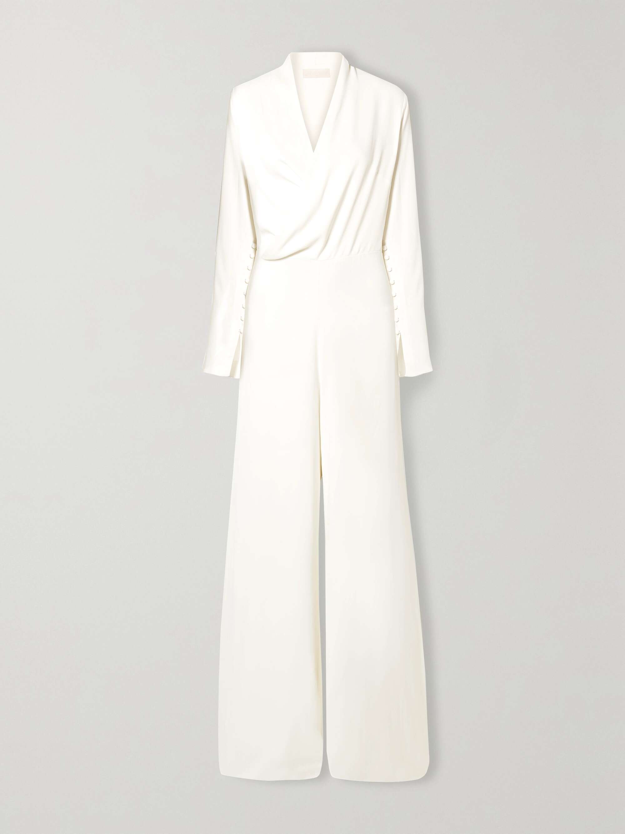 VANESSA COCCHIARO The Tina wrap-effect matte-satin jumpsuit | NET-A-PORTER