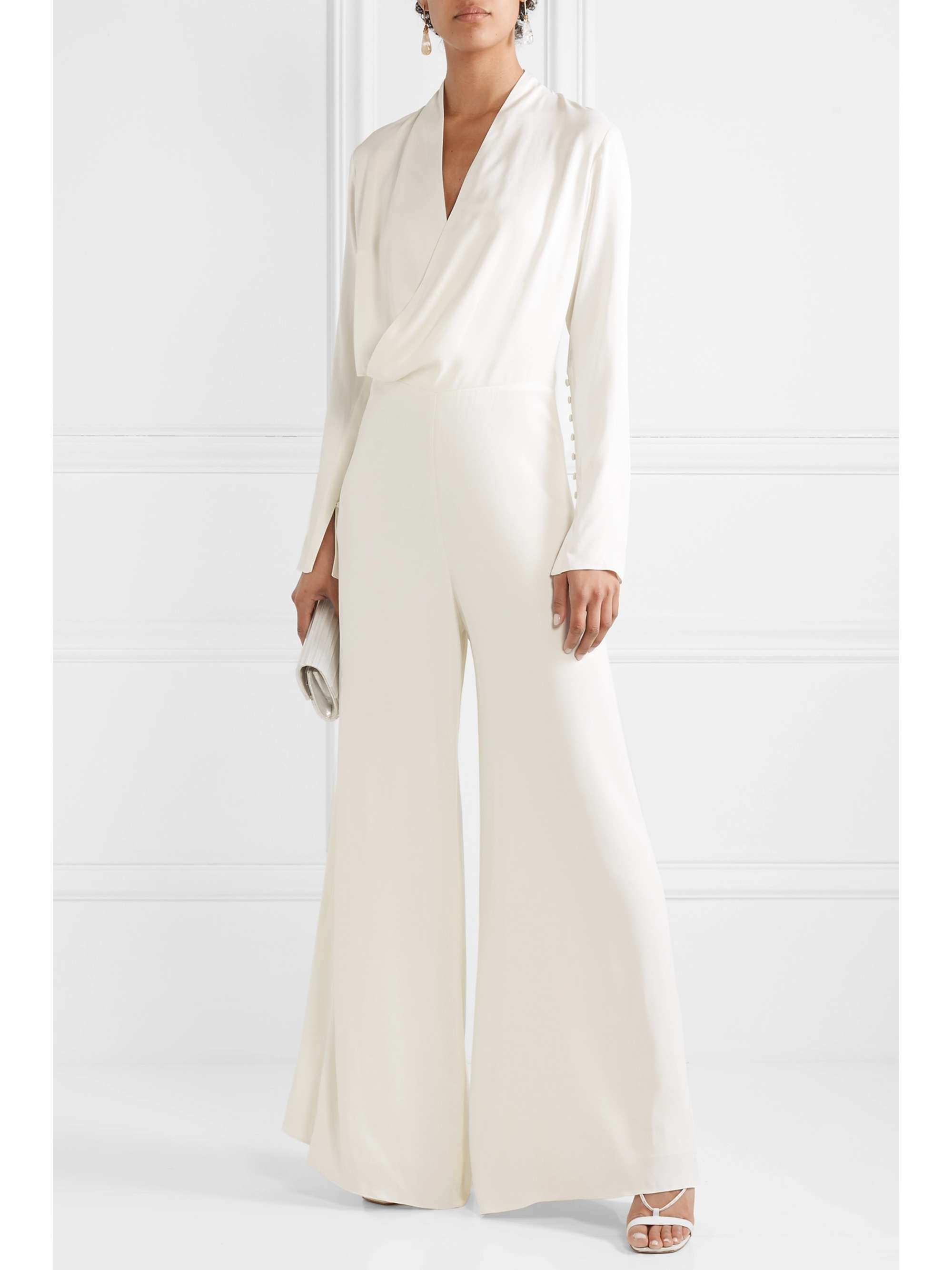 VANESSA COCCHIARO The Tina wrap-effect matte-satin jumpsuit
