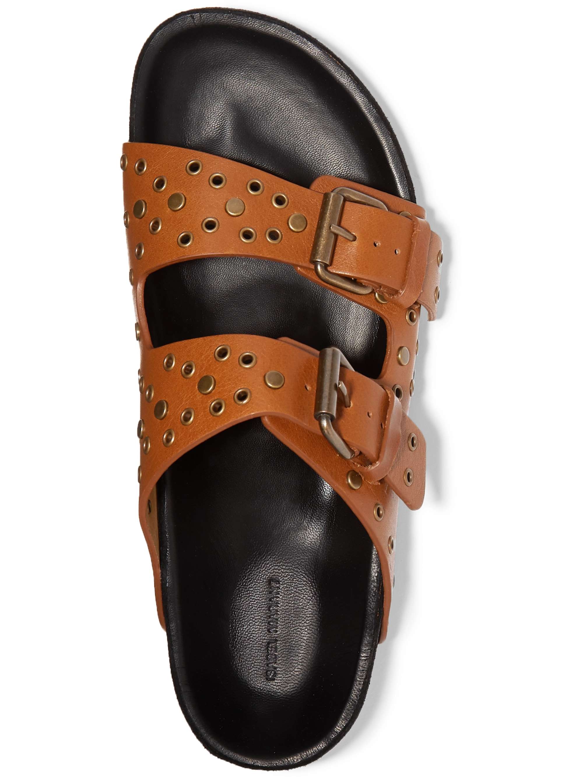ISABEL MARANT Lennya embellished distressed leather slides