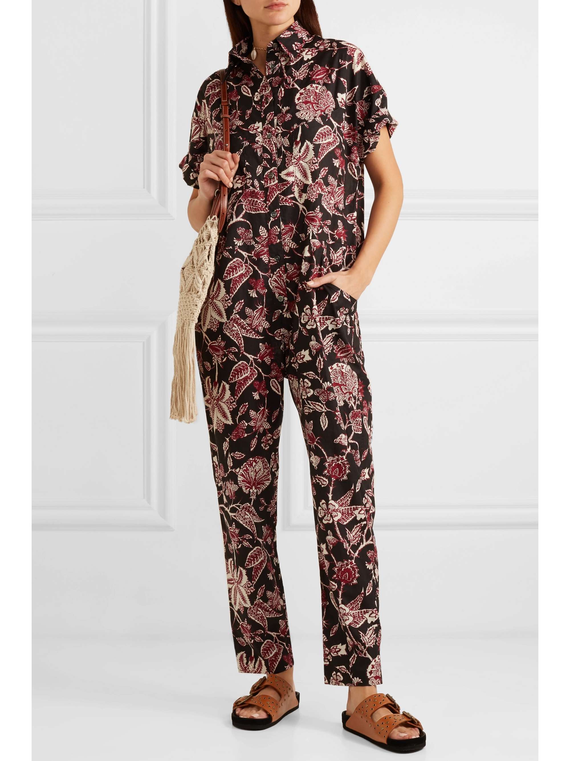 ISABEL MARANT Lennya embellished distressed leather slides