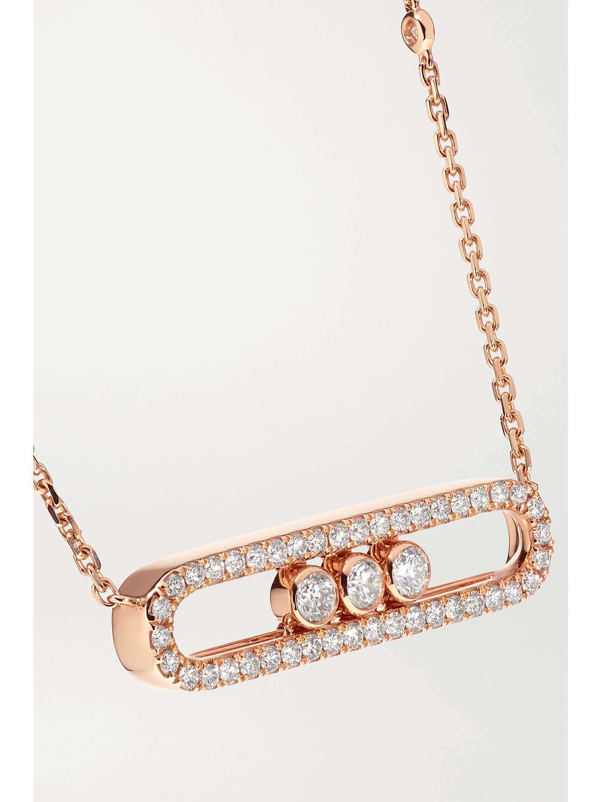 MESSIKA Move 18-karat rose gold diamond necklace