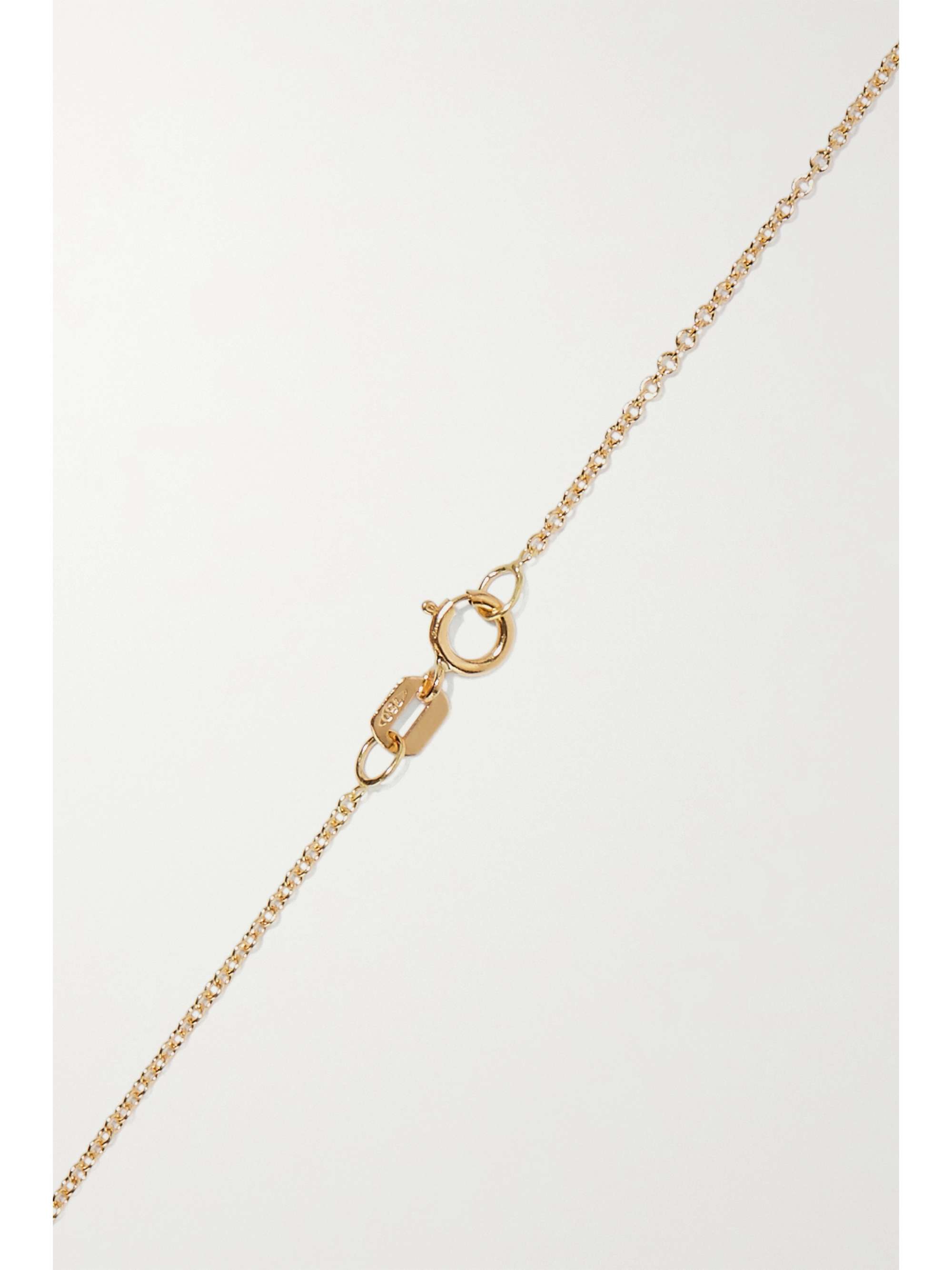 JENNIFER MEYER Heart 18-karat white gold, diamond and onyx necklace