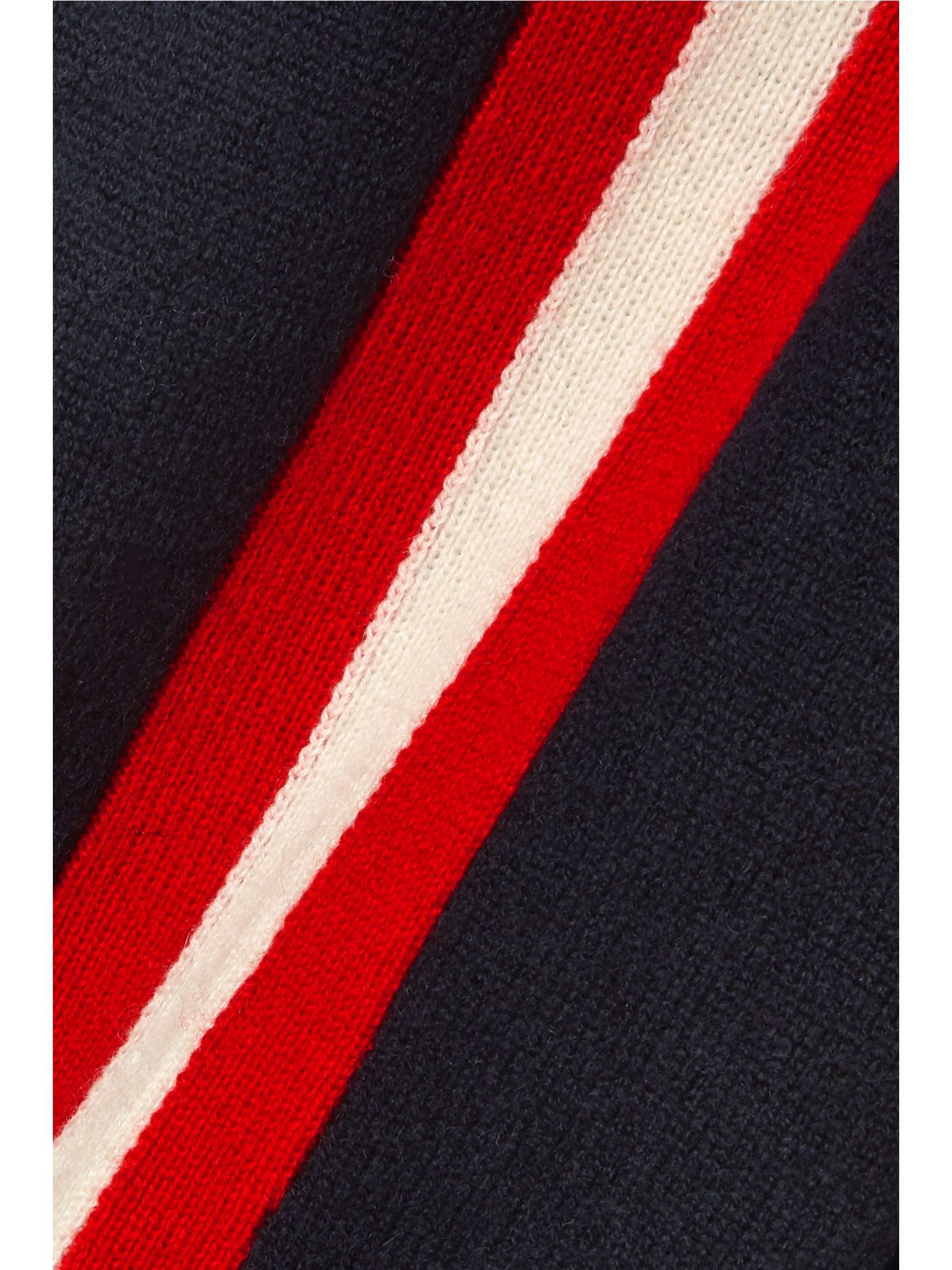 CHINTI & PARKER Trapeze striped cashmere track pants