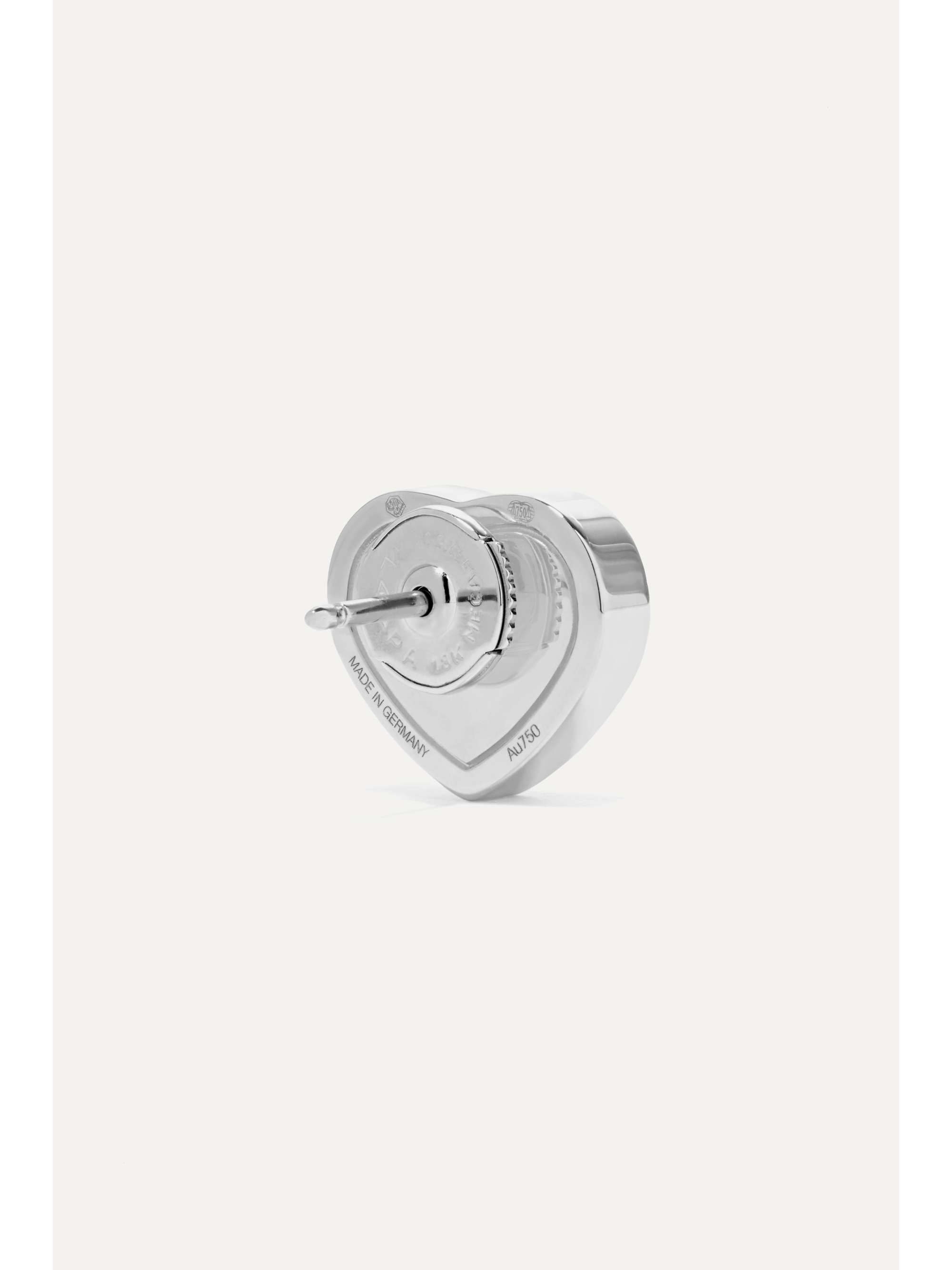 CHOPARD Happy Hearts 18-karat white gold diamond earrings