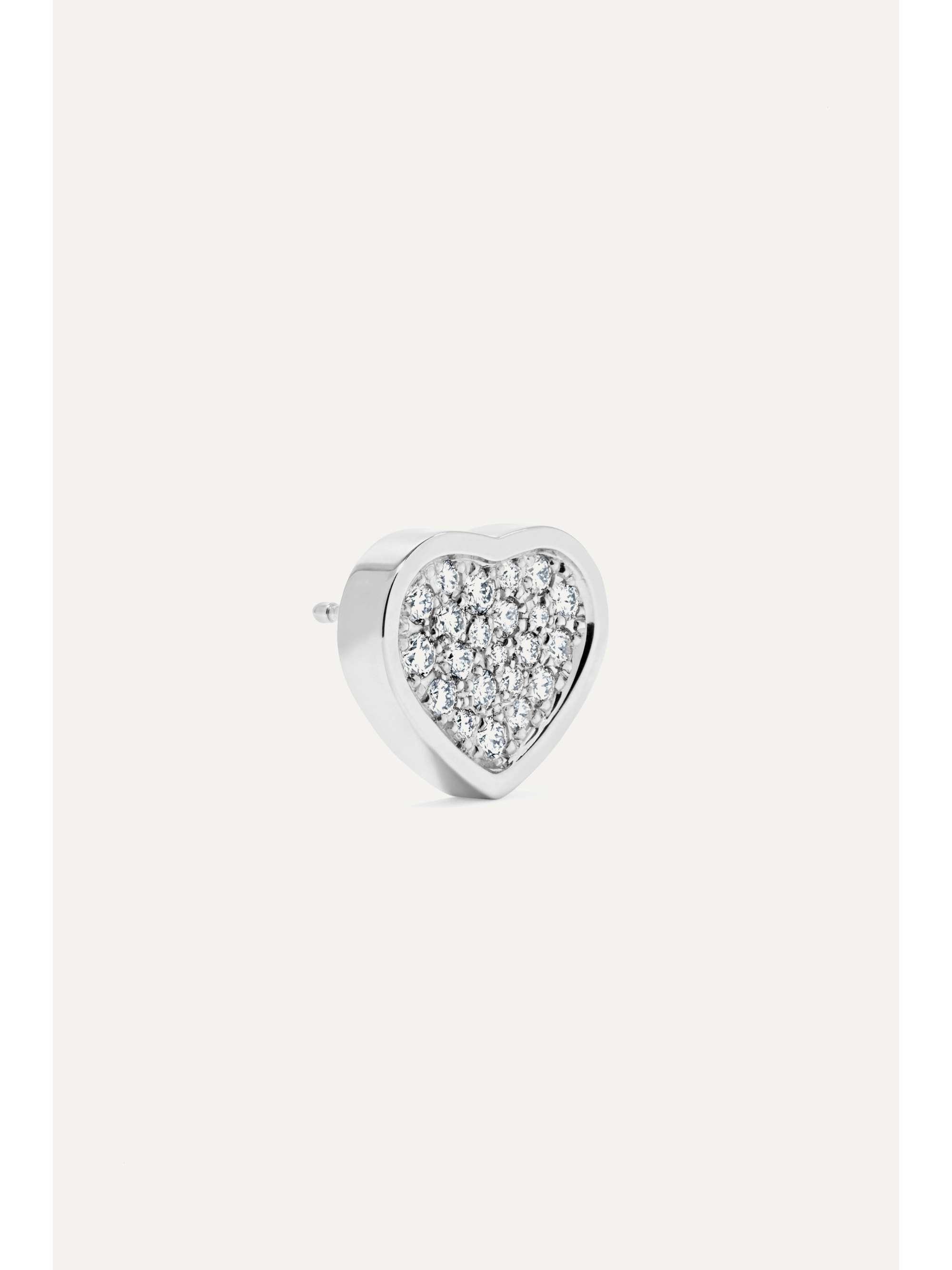 CHOPARD Happy Hearts 18-karat white gold diamond earrings