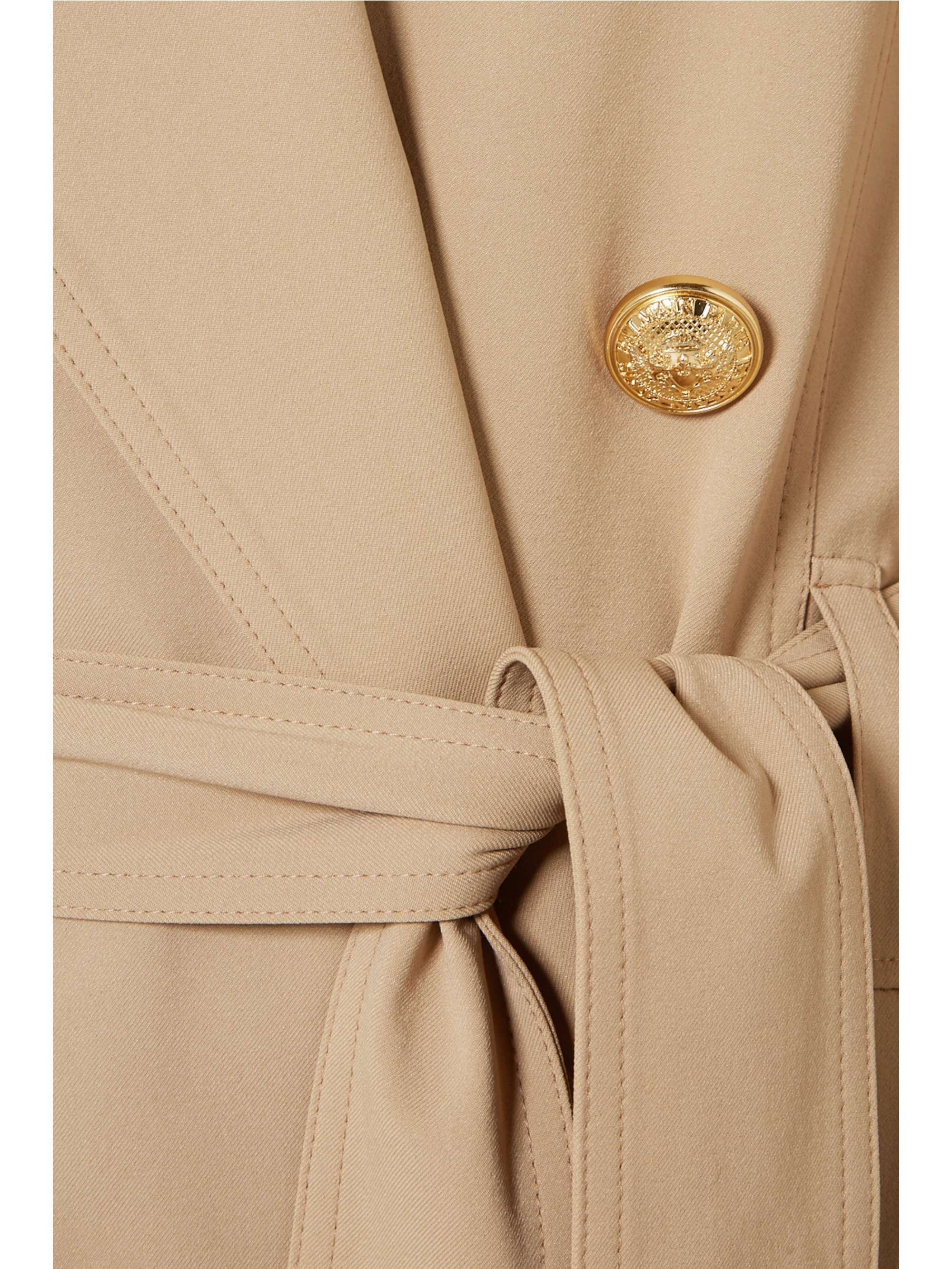BALMAIN Double-breasted gabardine trench coat