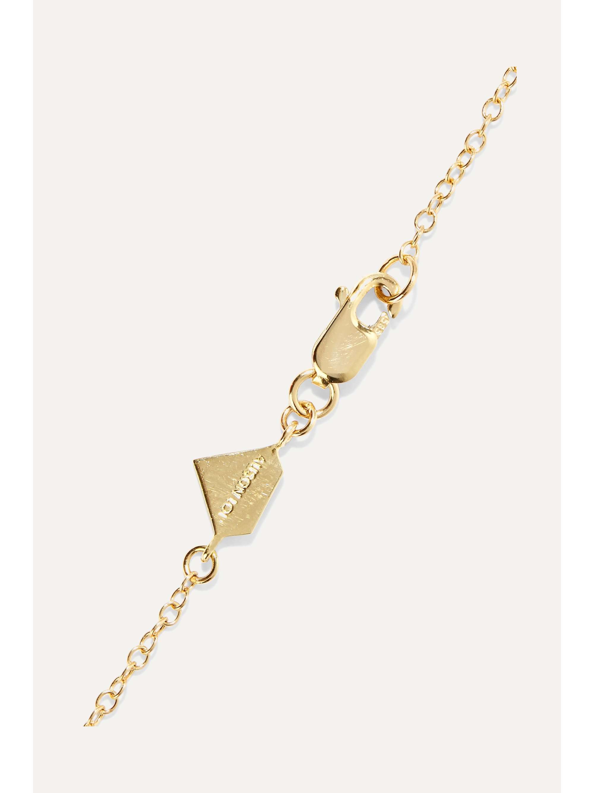 ALISON LOU Heart 14-karat gold and enamel bracelet