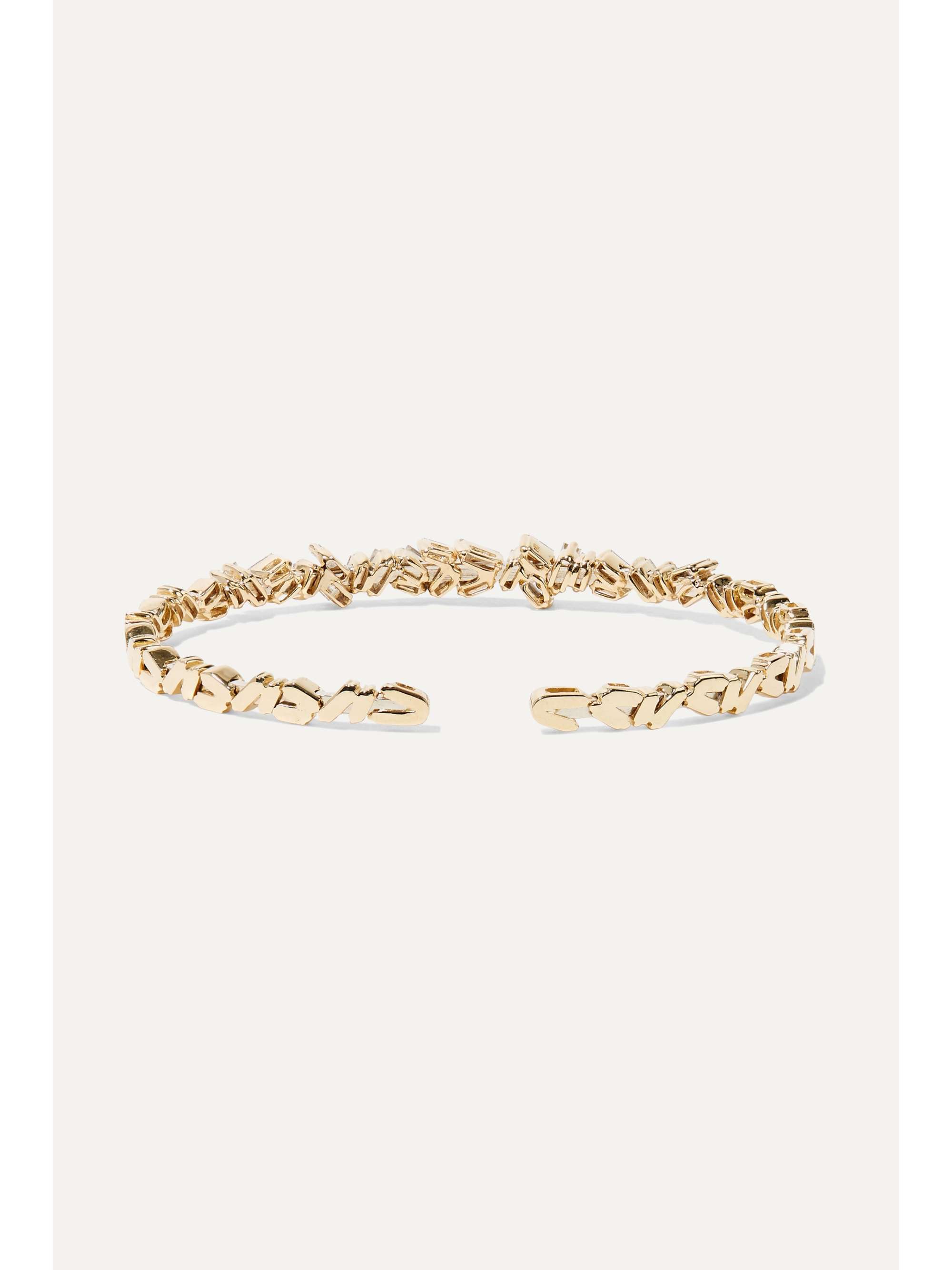 SUZANNE KALAN 18-karat gold diamond cuff