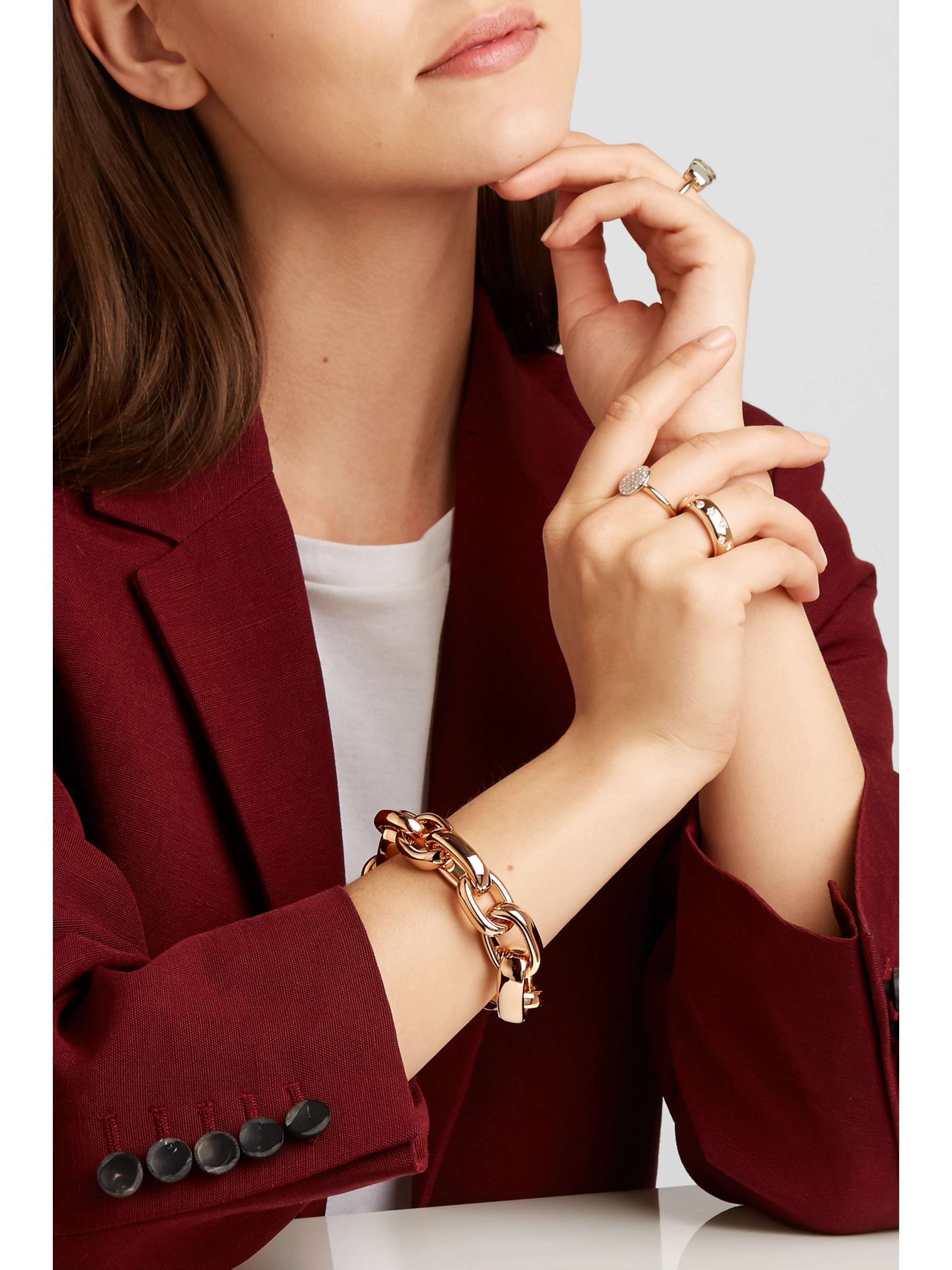 POMELLATO Iconica 18-karat yellow and rose gold and rhodium-plated bracelet