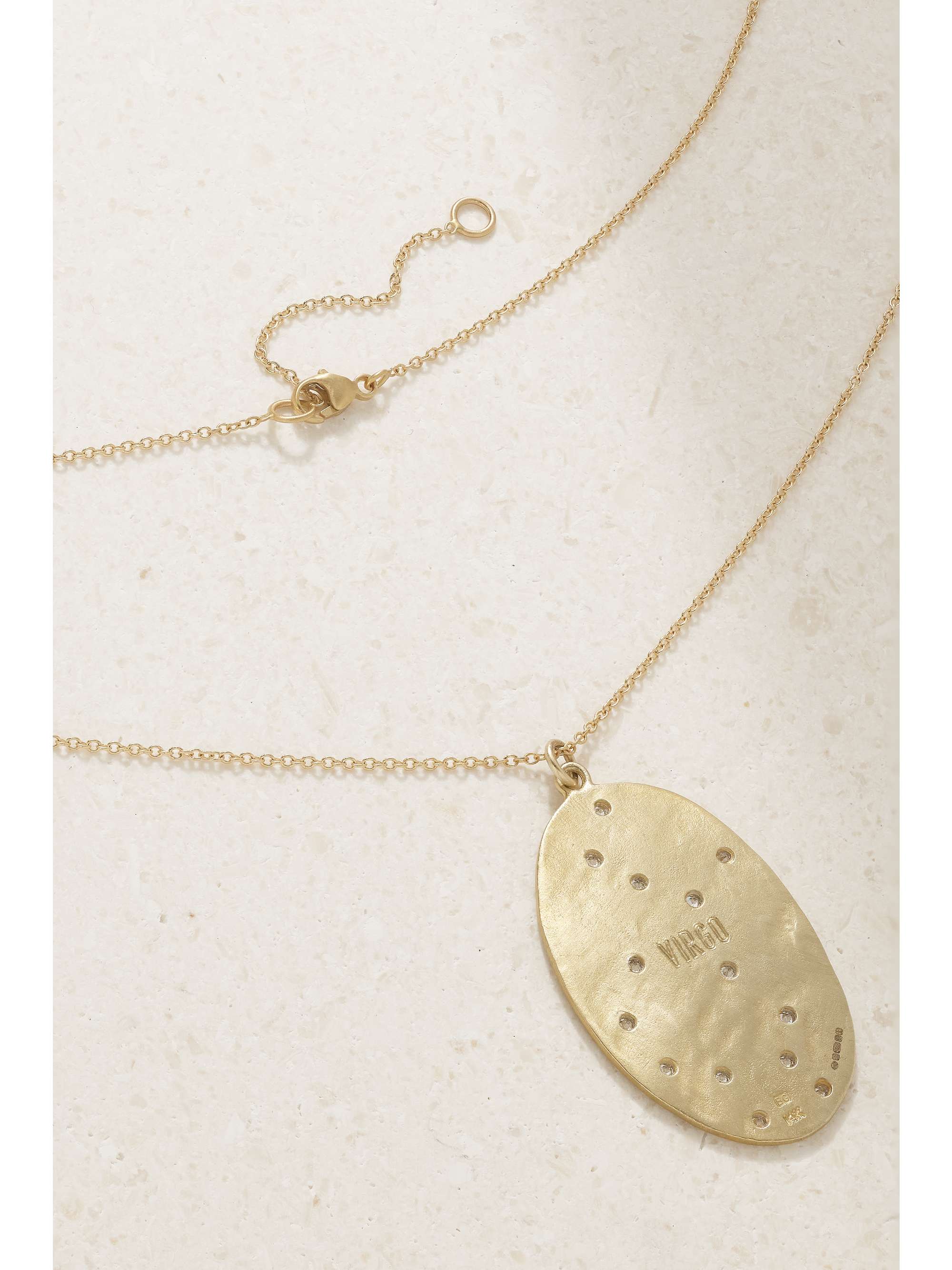 BROOKE GREGSON Zodiac Virgo 14-karat gold diamond necklace