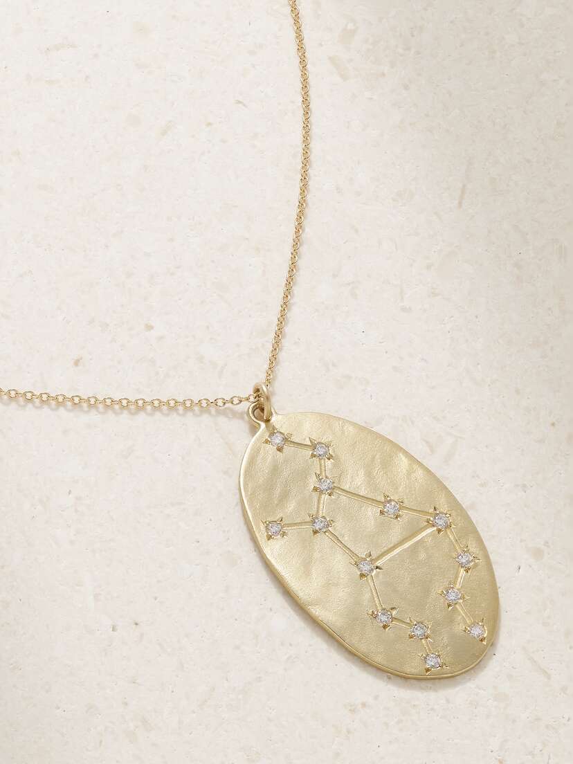 Brooke Gregson Zodiac Virgo 14-karat Gold Diamond Necklace
