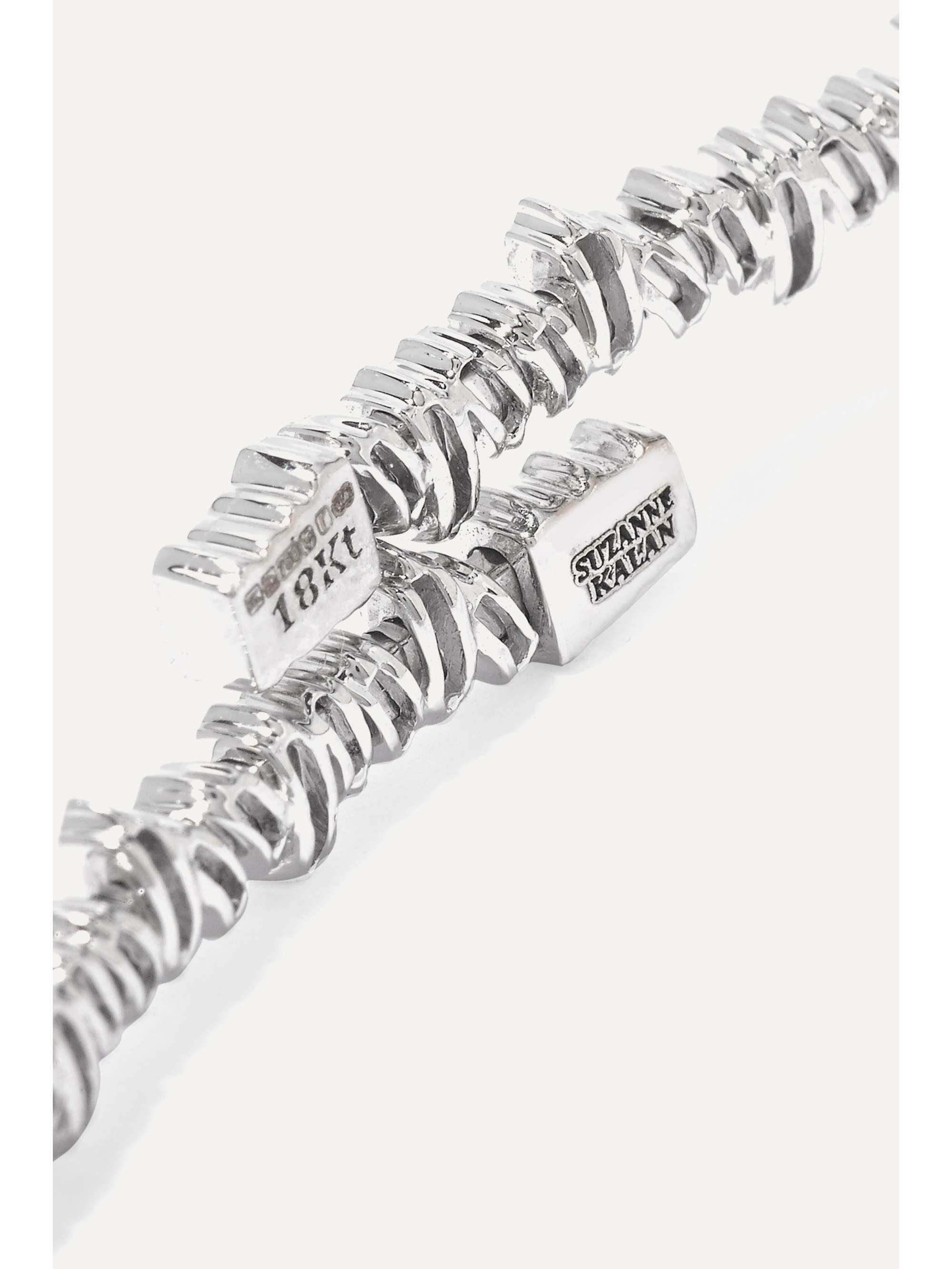 SUZANNE KALAN 18-karat white gold diamond choker