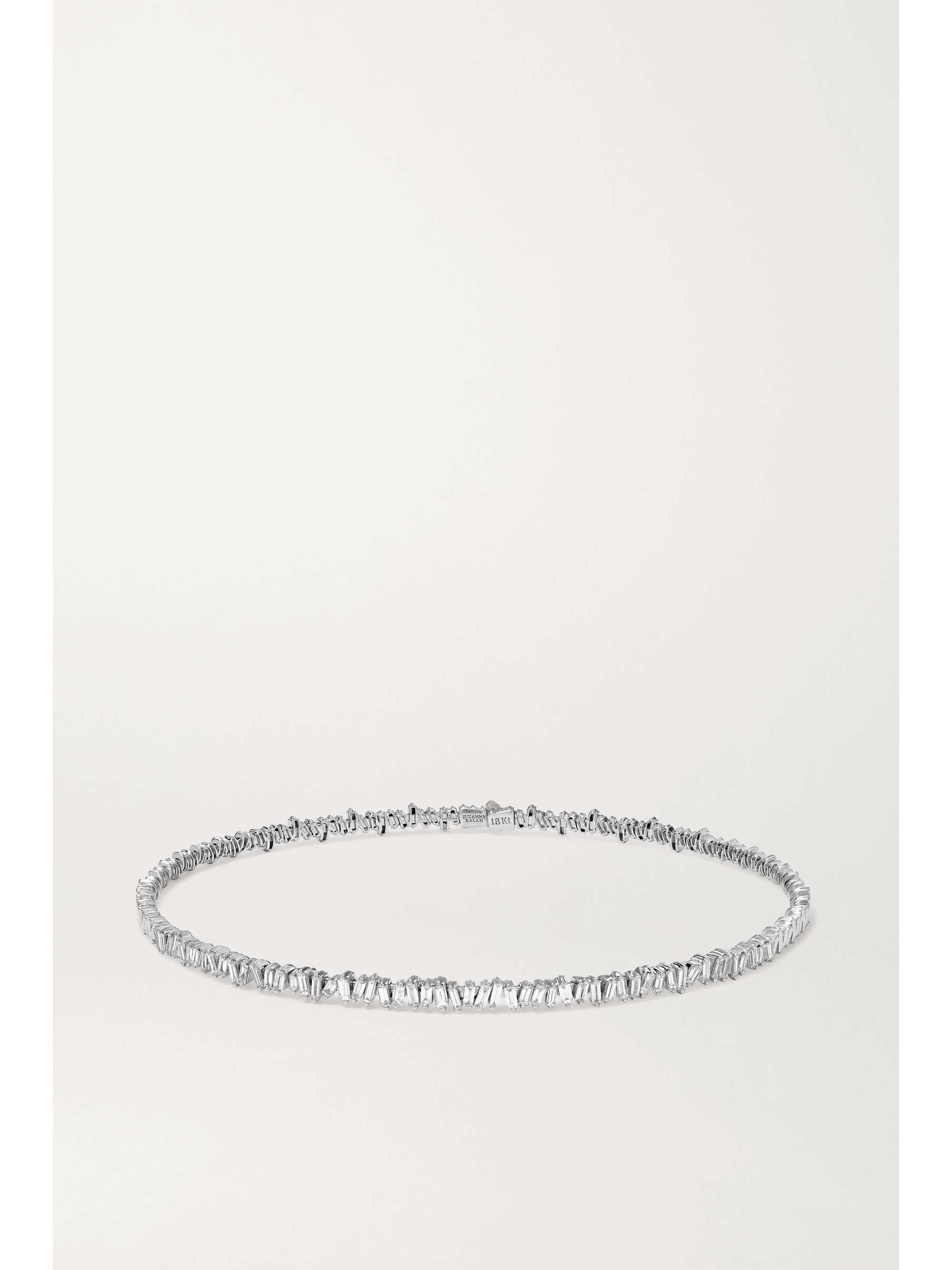 SUZANNE KALAN 18-karat white gold diamond choker
