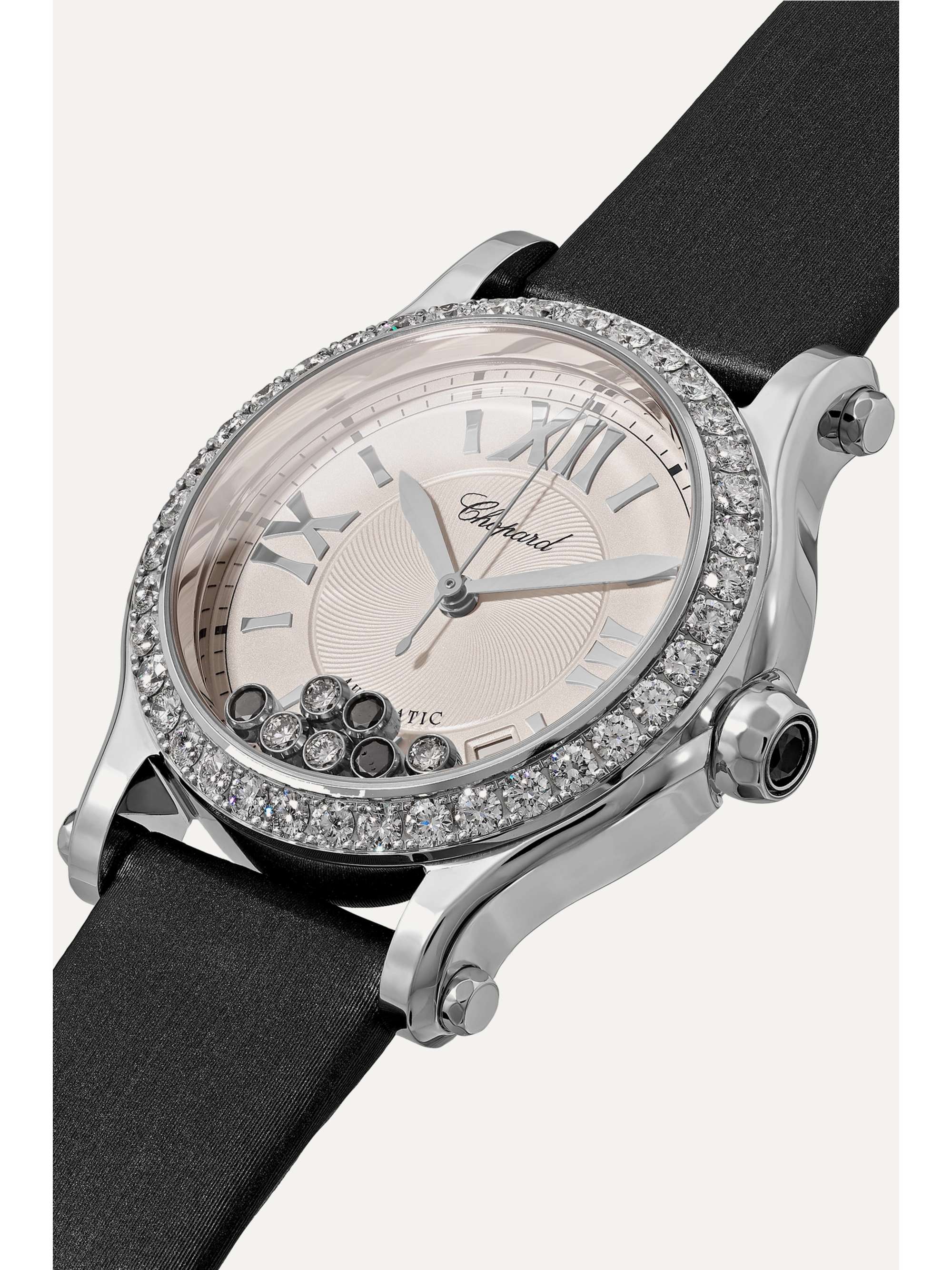 CHOPARD Happy Sport Automatic 36mm stainless steel, satin and diamond watch