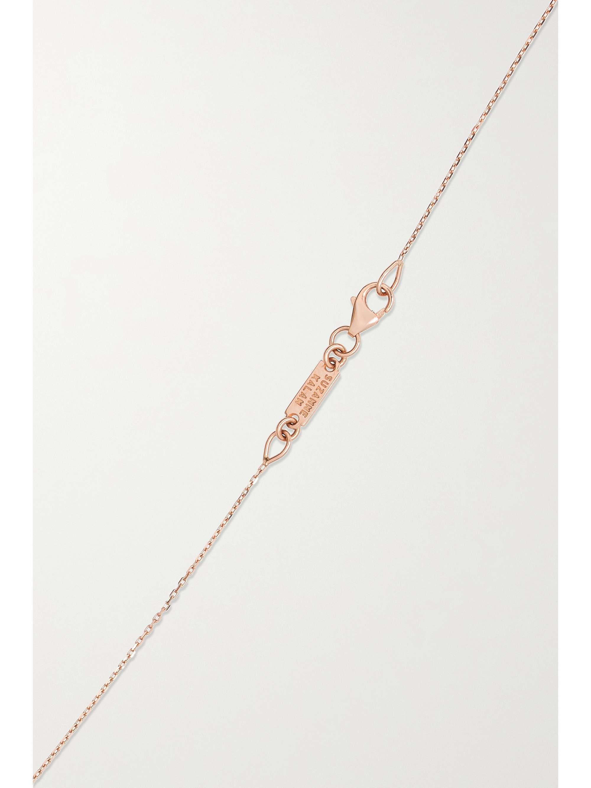 SUZANNE KALAN 18-karat rose gold diamond necklace