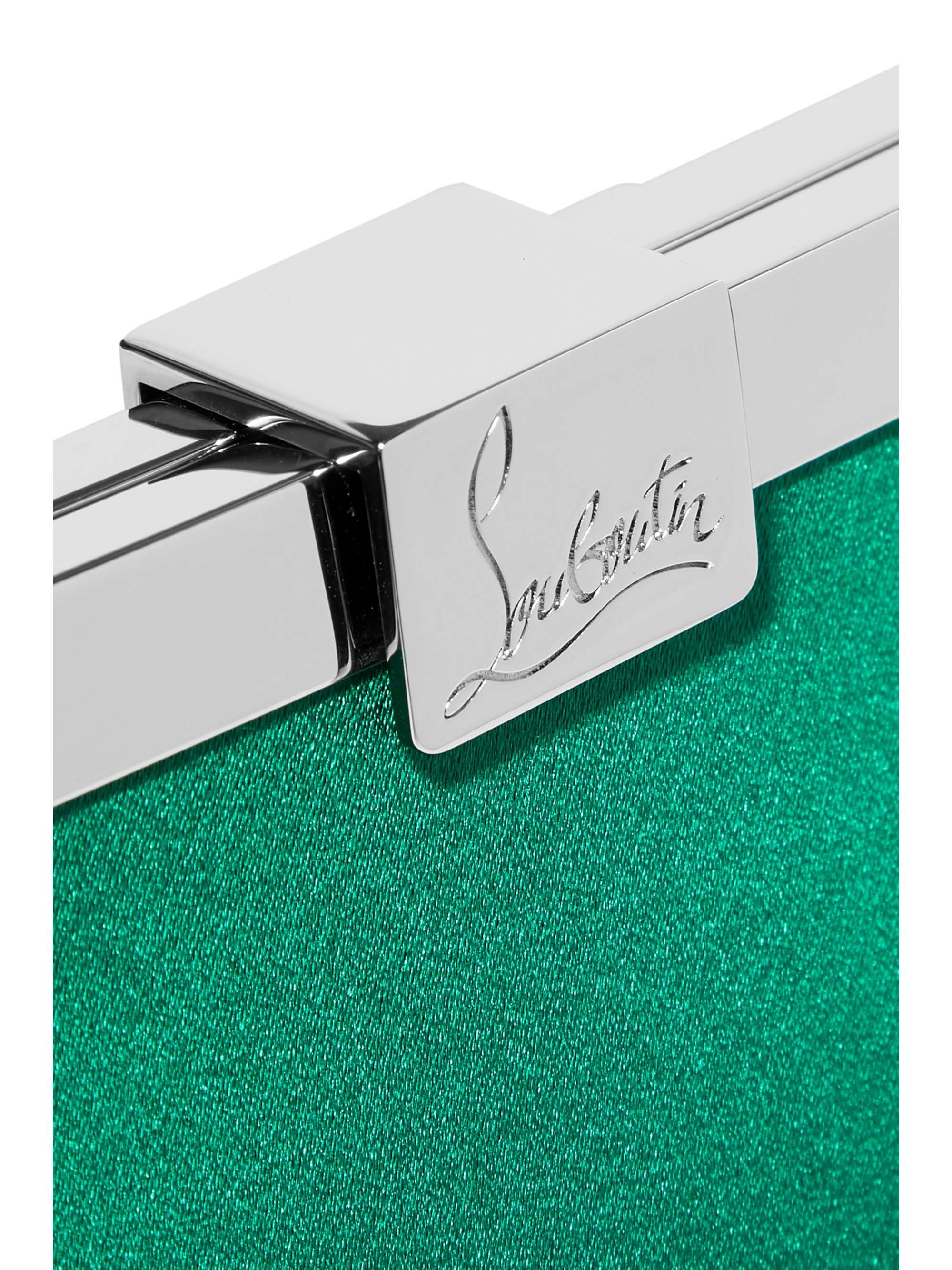 CHRISTIAN LOUBOUTIN Palmette embellished satin clutch