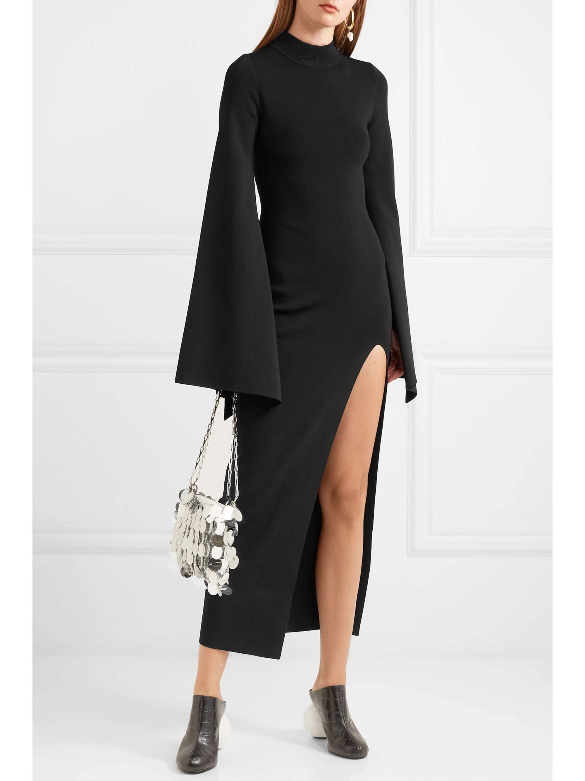 SOLACE LONDON Stretch-knit maxi dress