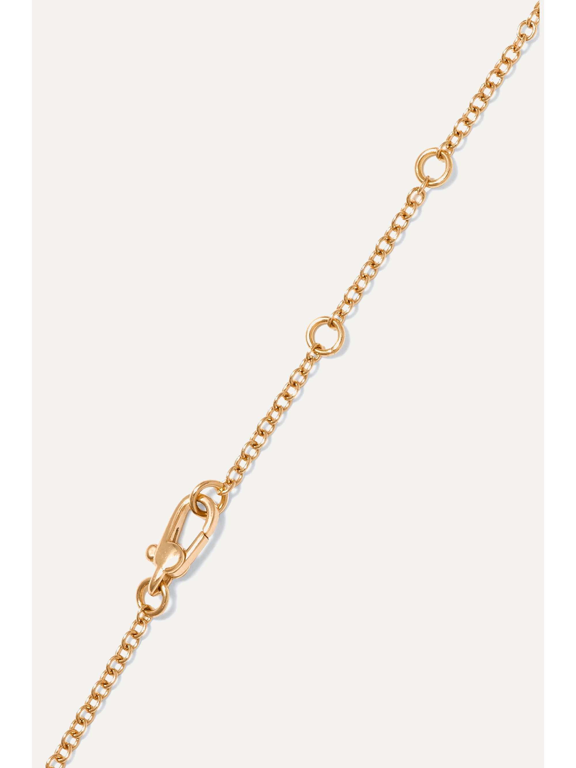 POMELLATO Nudo 18-karat white and rose gold prasiolite necklace