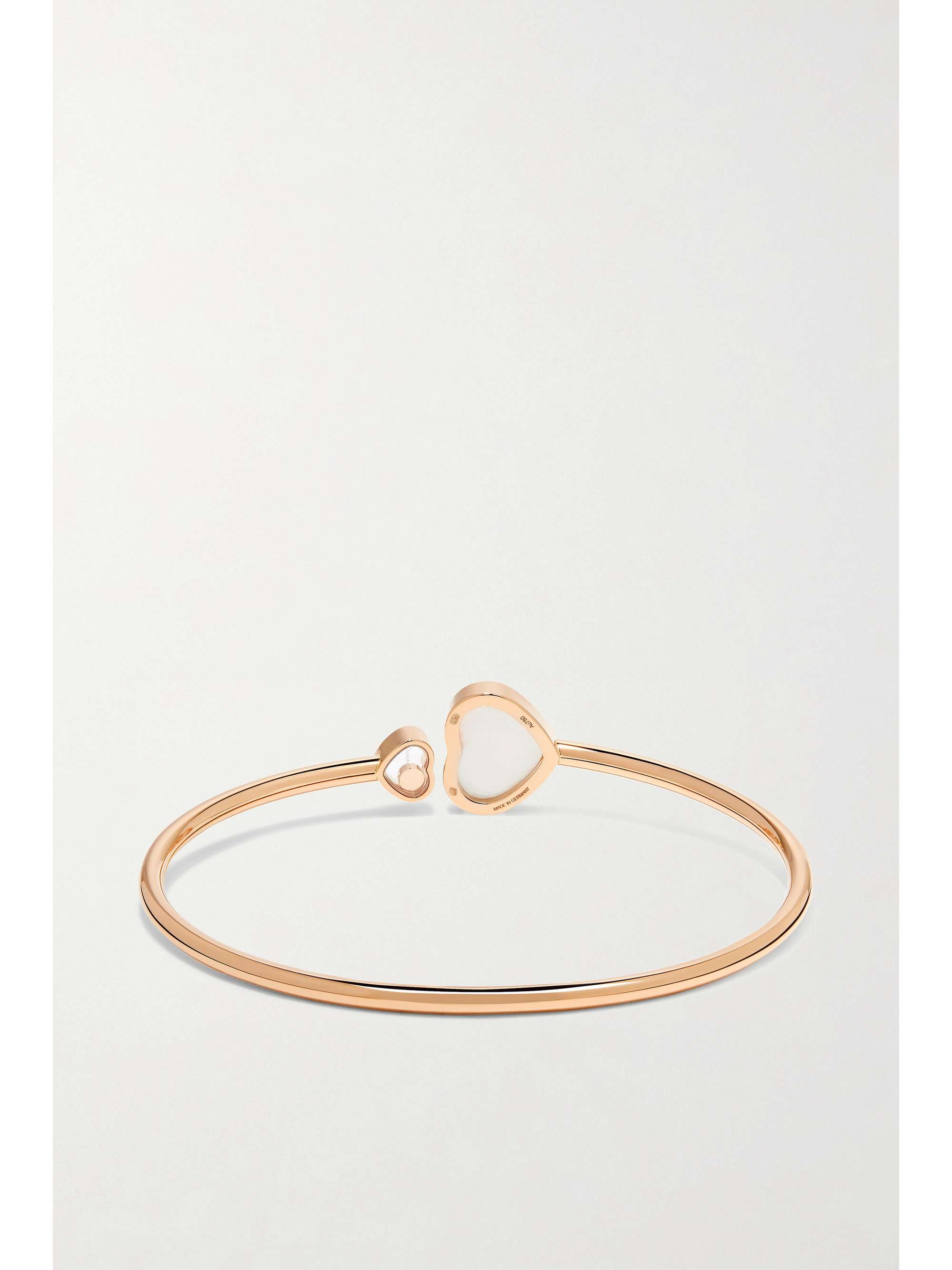 CHOPARD Happy Hearts Armspange aus 18 Karat Roségold mit Onyx und Diamanten