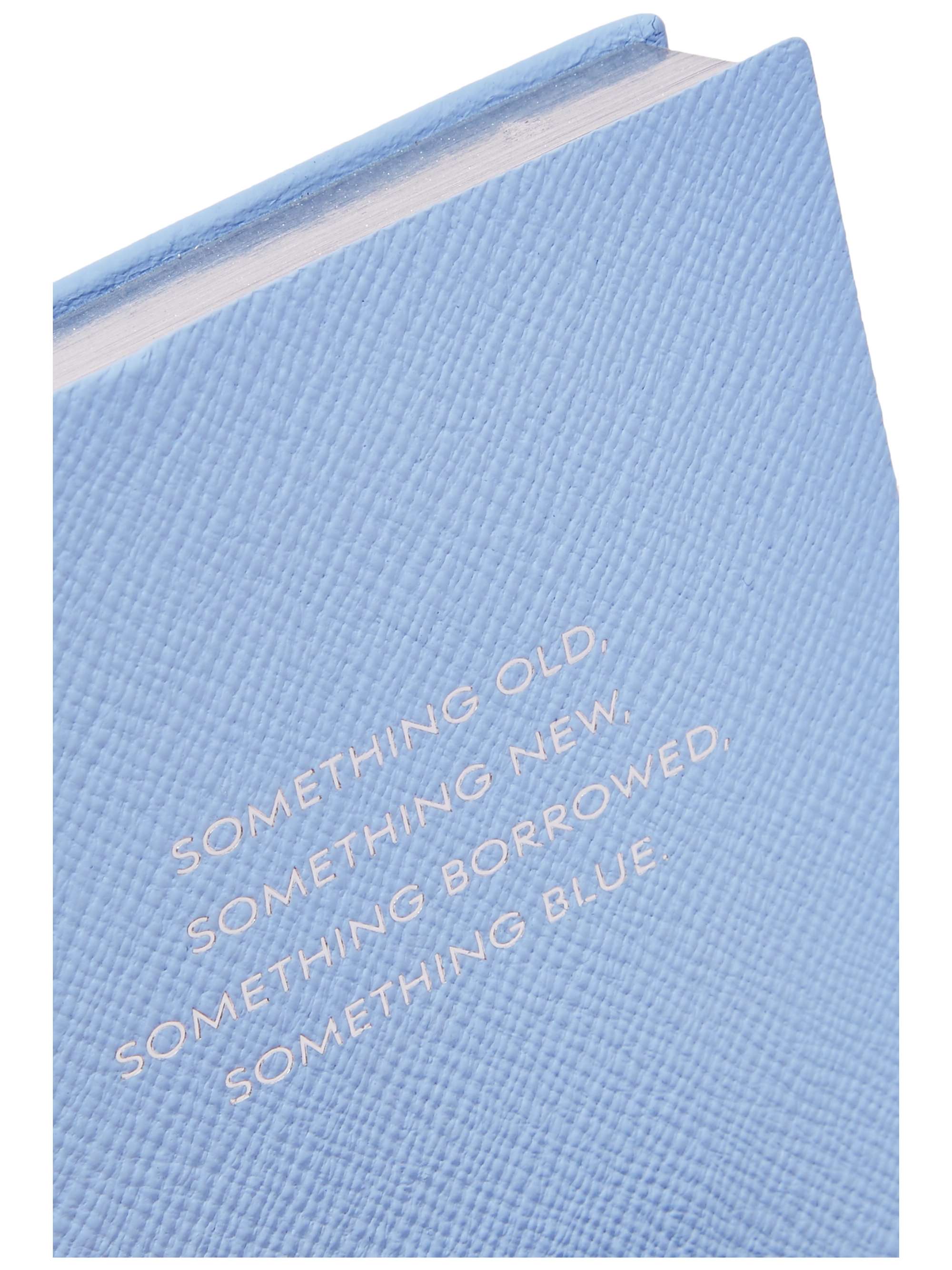 SMYTHSON Panama Something Old, Something New, Something Borrowed, Something Blue textured-leather notebook