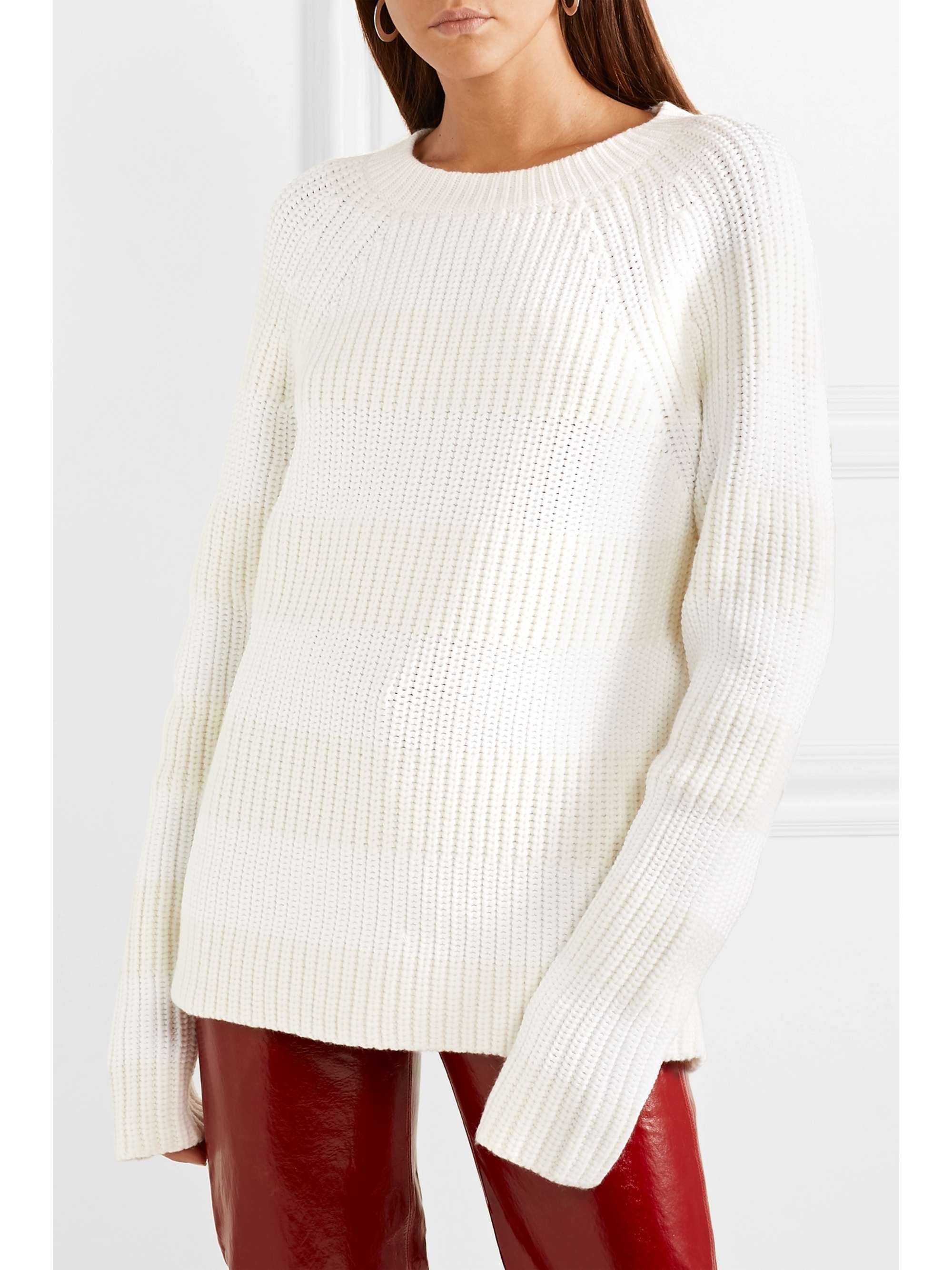 T BY ALEXANDER WANG Striped wool-blend sweater