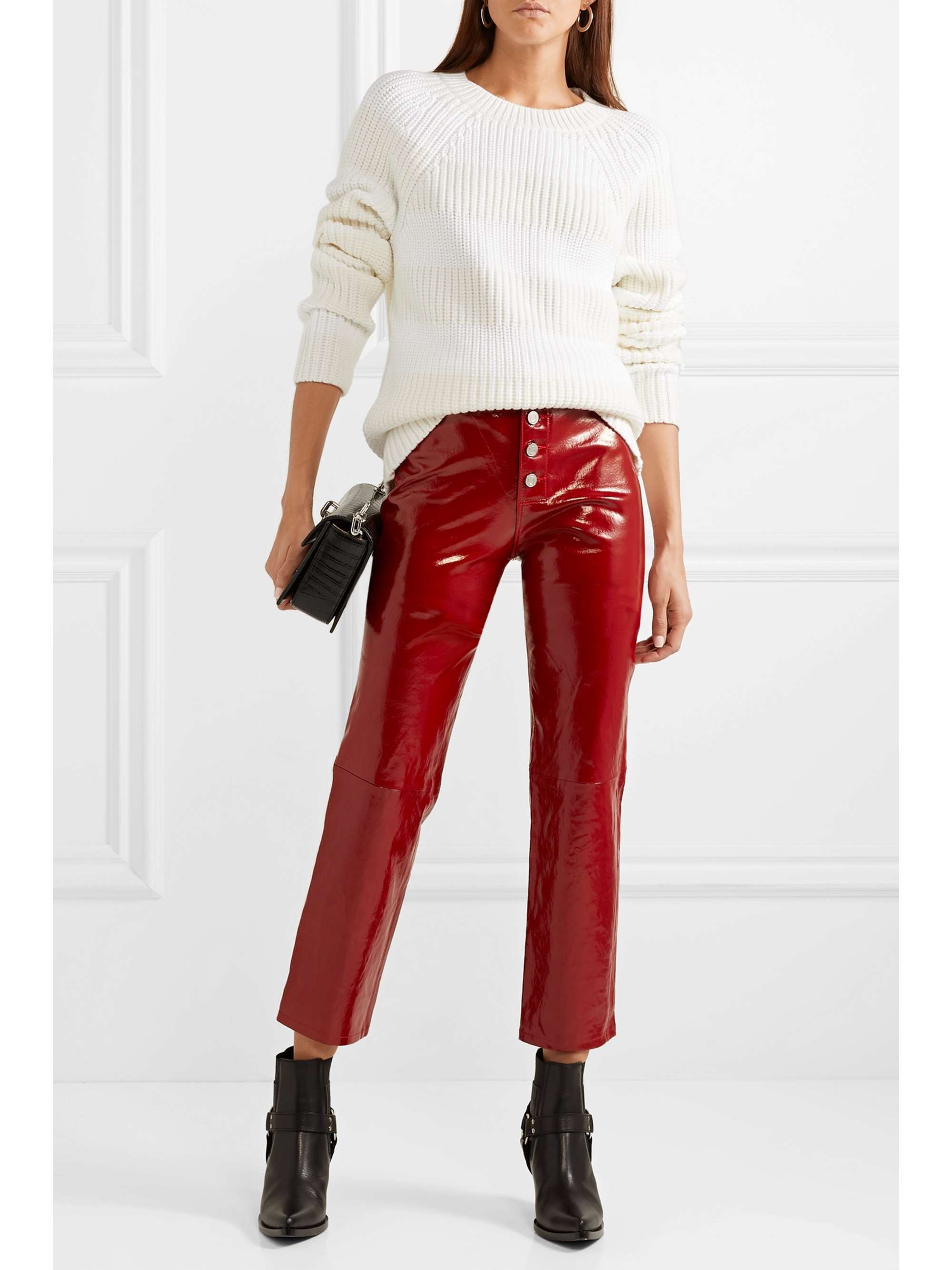 T BY ALEXANDER WANG Striped wool-blend sweater