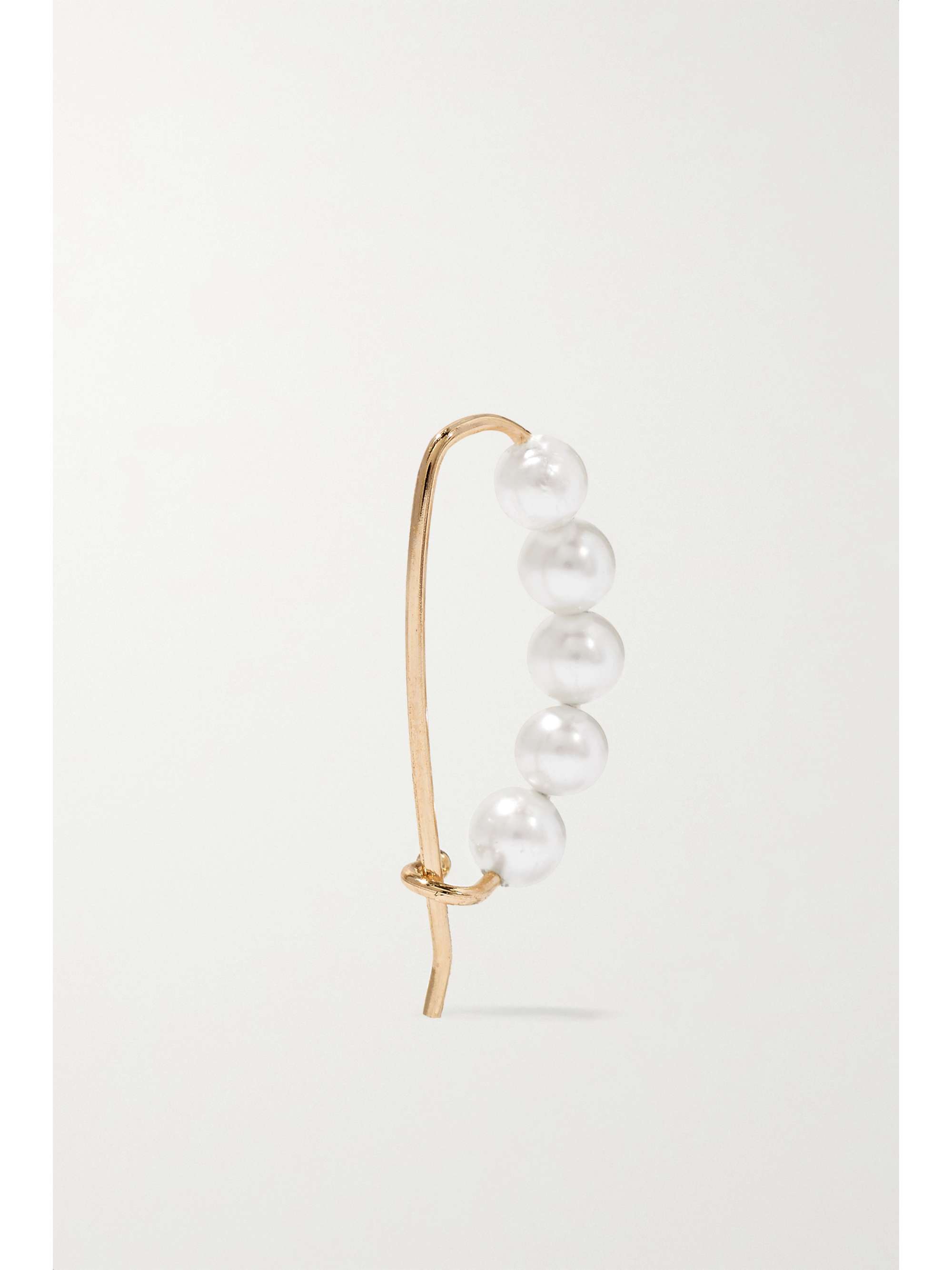 MIZUKI 14-karat gold pearl earrings