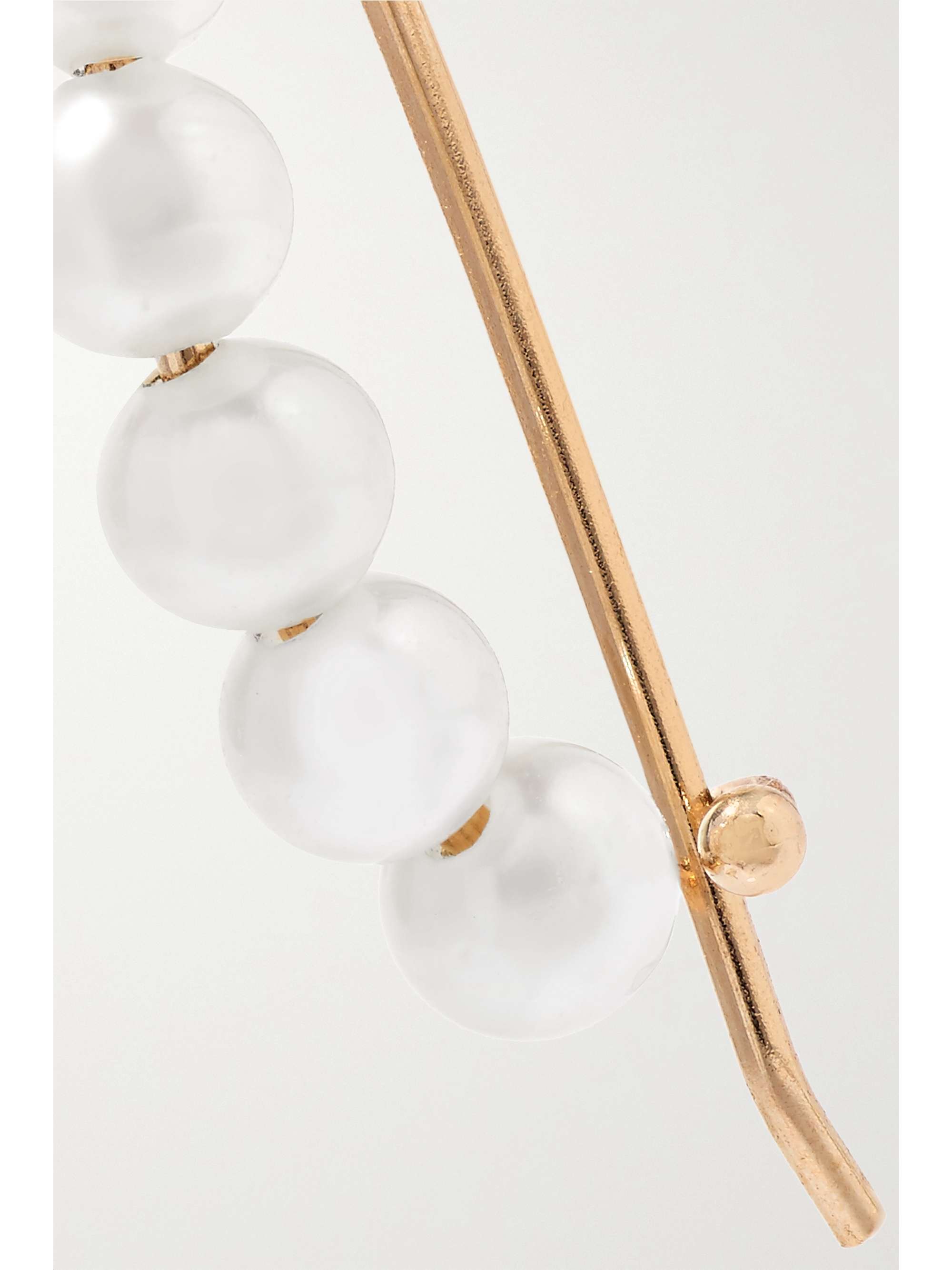 MIZUKI 14-karat gold pearl earrings