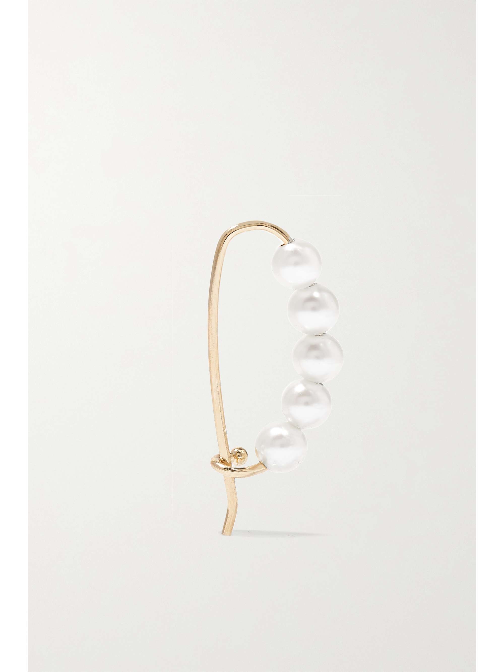 MIZUKI 14-karat gold pearl earrings