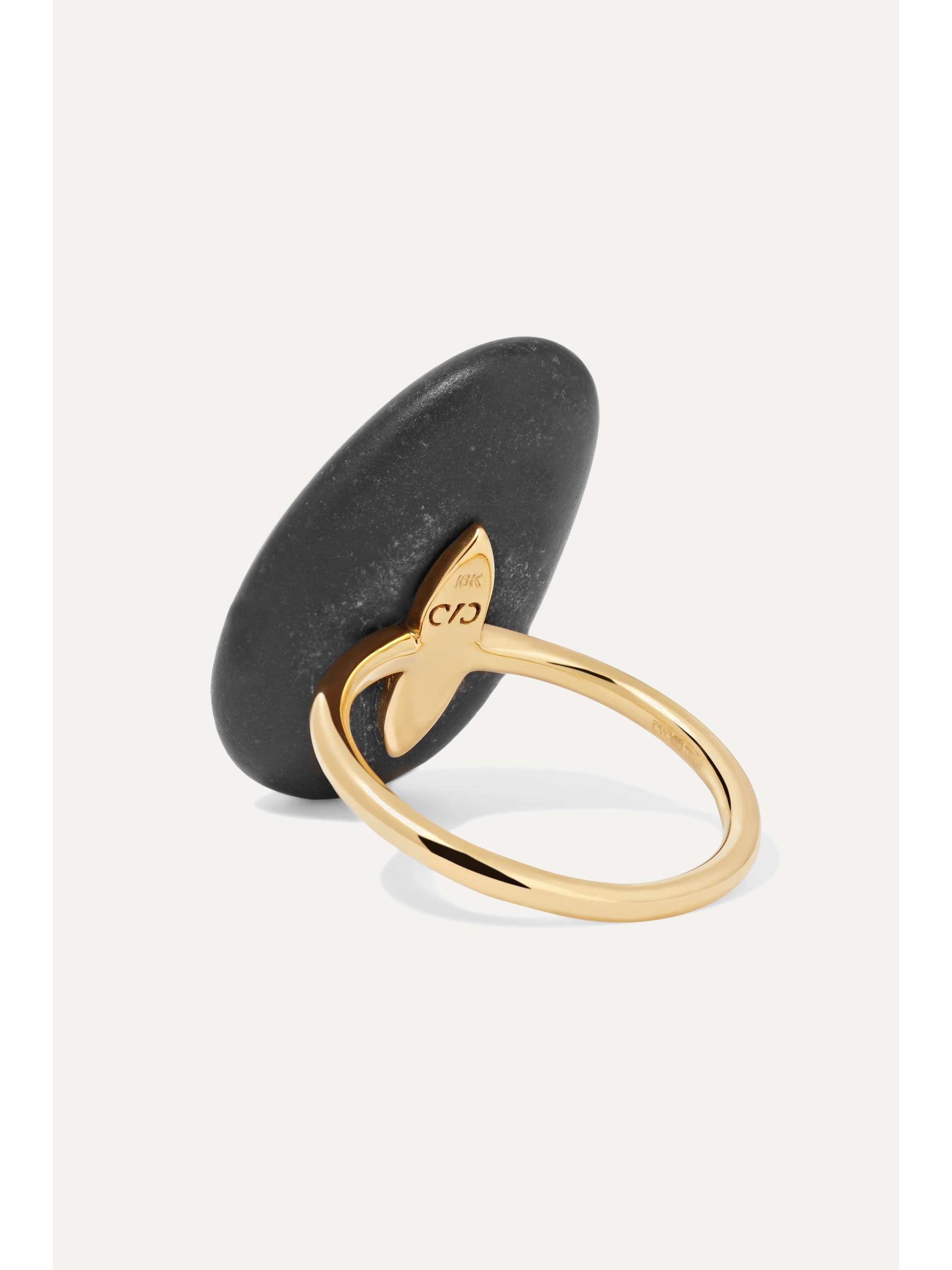 CVC STONES Sulfur 18-karat gold, stone and diamond ring