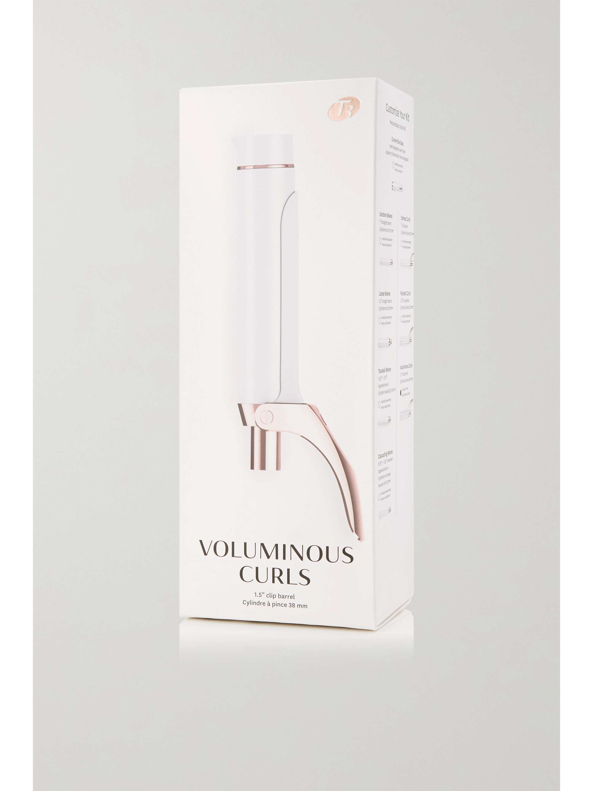 T3 Voluminous Curls 1.5-Inch Interchangeable Clip Curling Iron Barrel