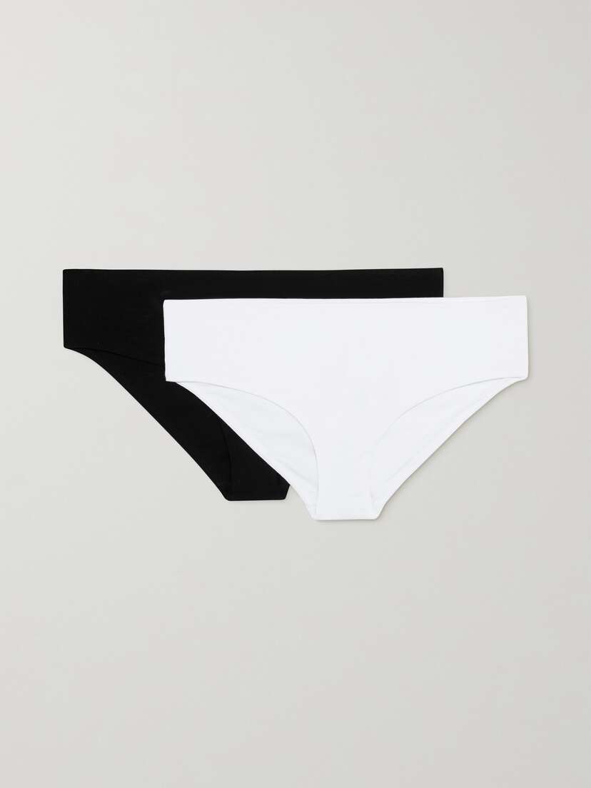 Skin + Net Sustain Aja Set Of Two Stretch Organic Pima Cotton-jersey Briefs