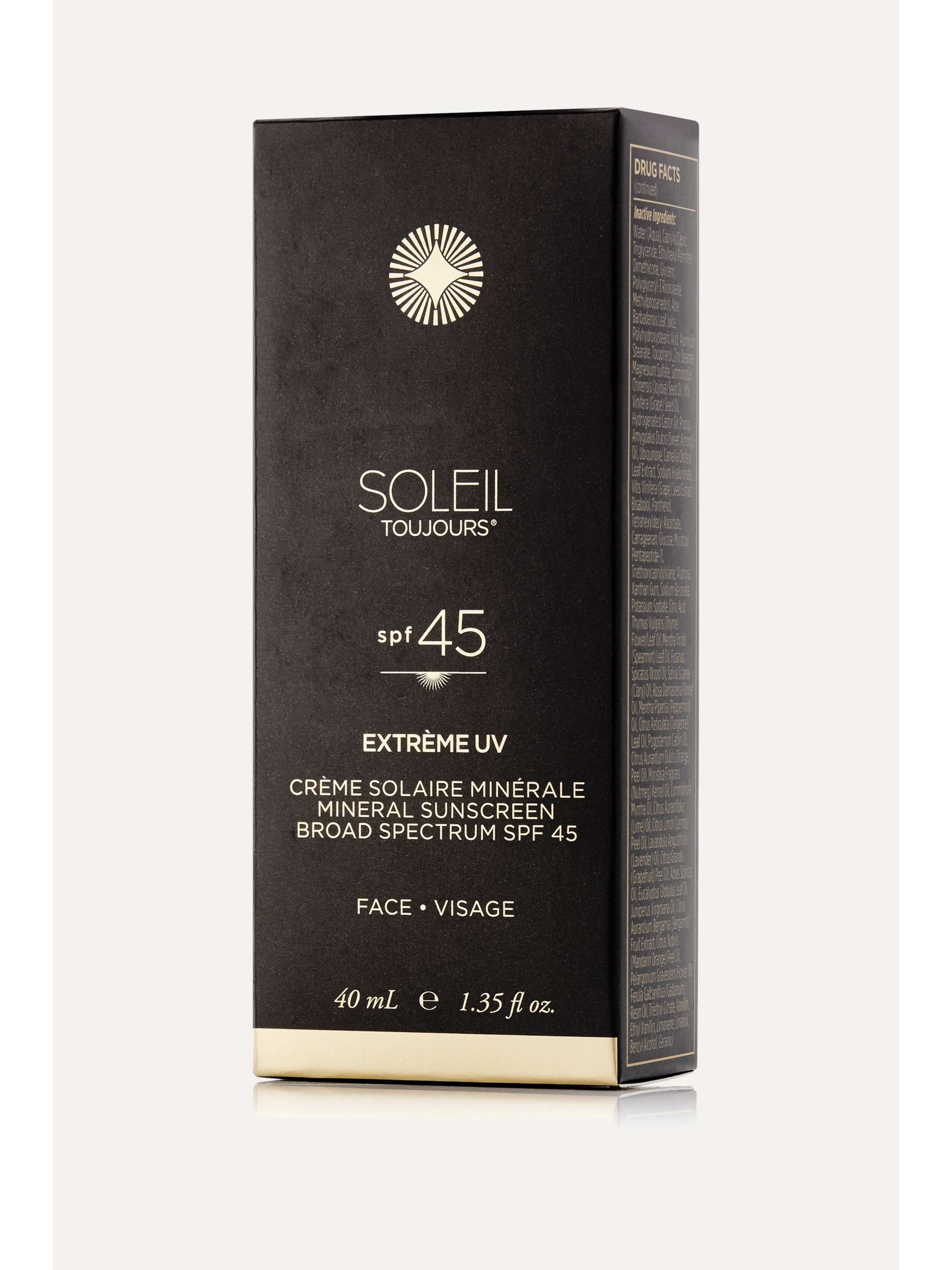 SOLEIL TOUJOURS SPF45 Extrème UV Mineral Sunscreen For Face, 40m