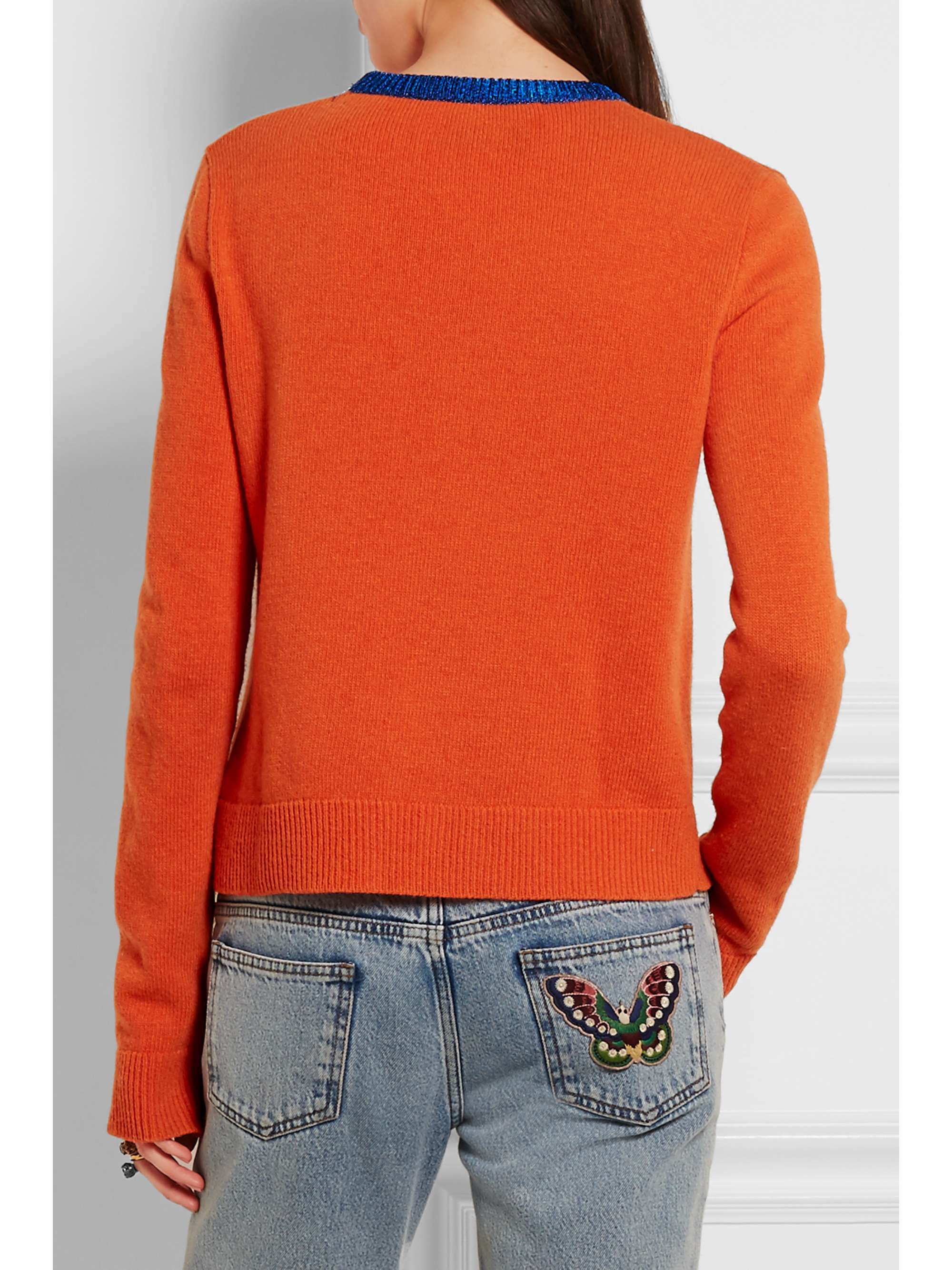 GUCCI FOR NET-A-PORTER Embellished wool sweater