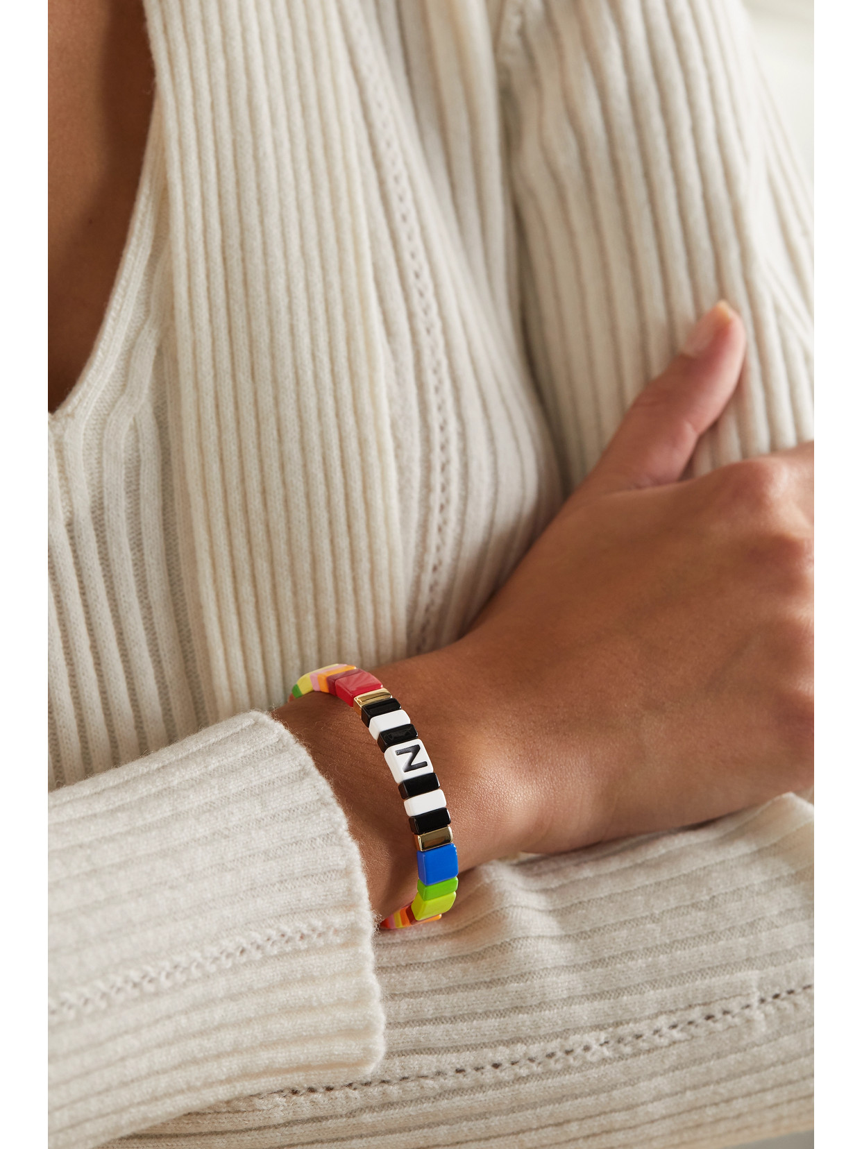 ROXANNE ASSOULIN ALPHABET SOUP ENAMEL BRACELET