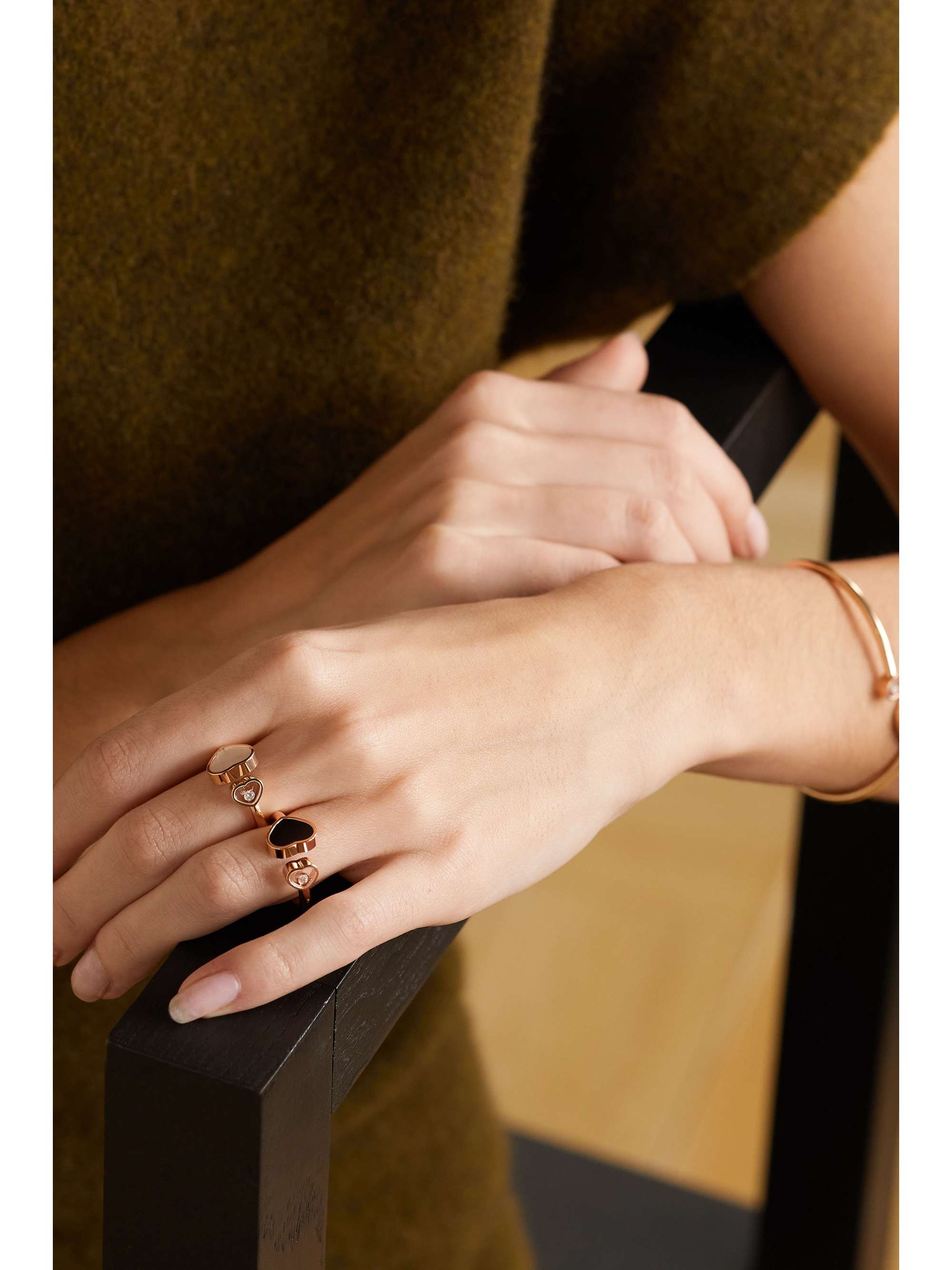 CHOPARD Happy Hearts Ring aus 18 Karat Roségold mit Diamanten