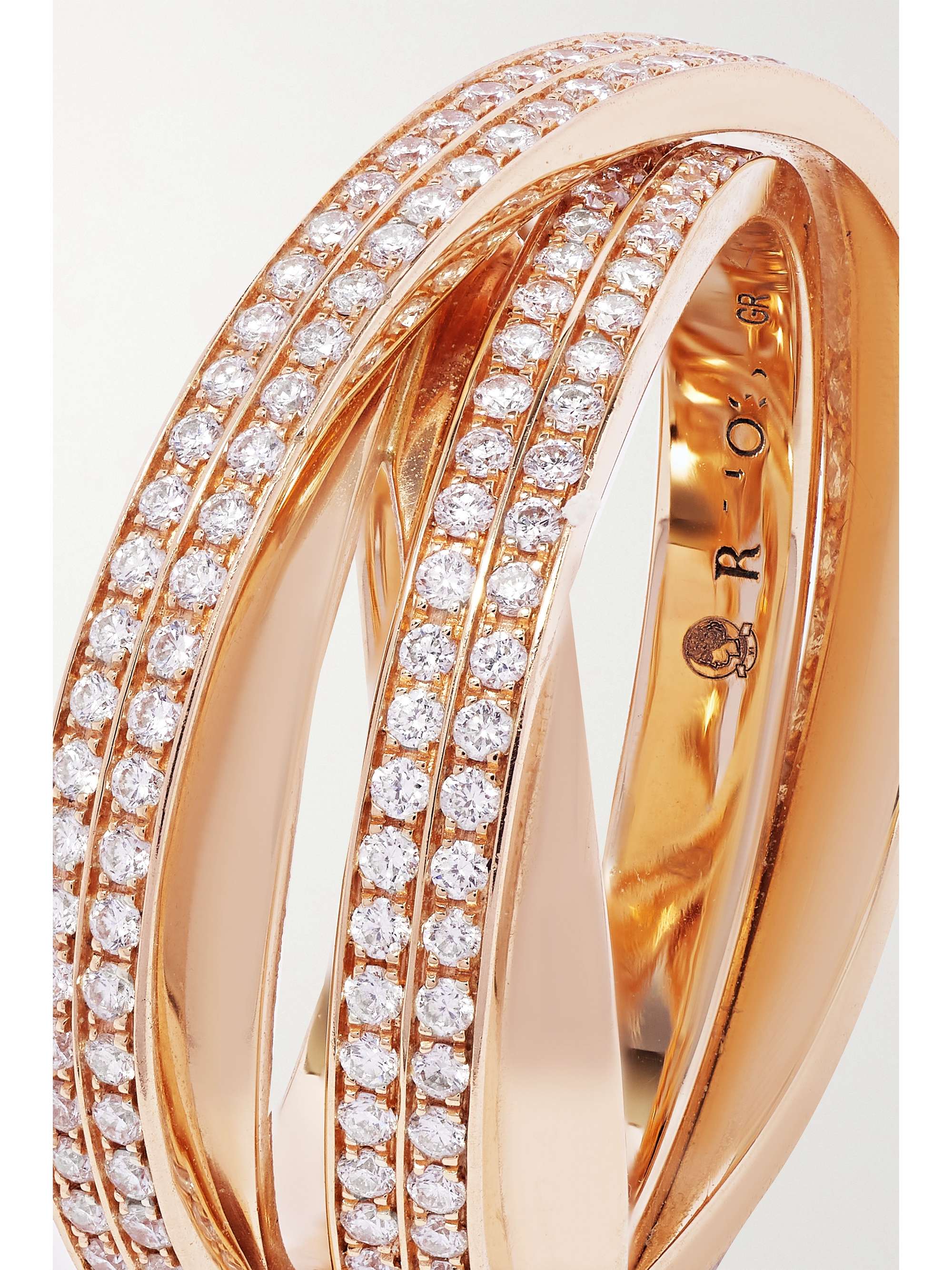 REPOSSI Technical Berbère 18-karat rose gold diamond ring